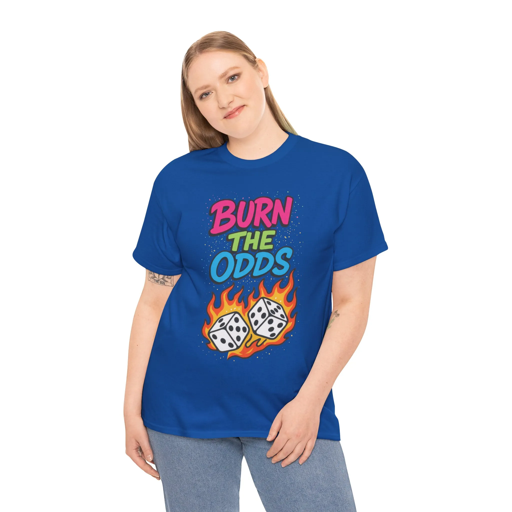 Burn the Odds Graphic Tee | Cool Casual Wear, Gaming Shirt, Unisex Cotton Tee, Dice Design T-Shirt, Gift for Gamers - Image 18
