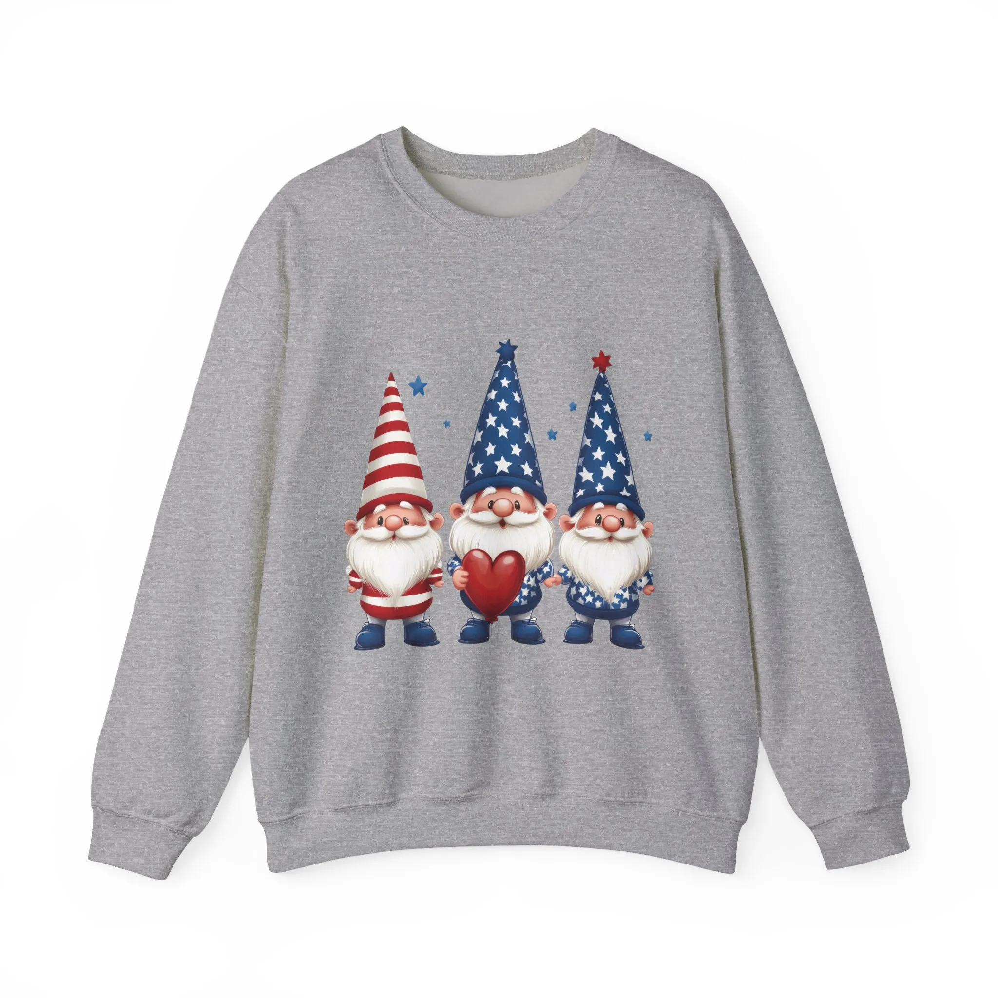 Patriotic Gnome Sweatshirt, Cozy Casual Wear for Independence Day, Gift for Gnome Lovers, 4th of July Apparel, All-Year Comfort - Image 10