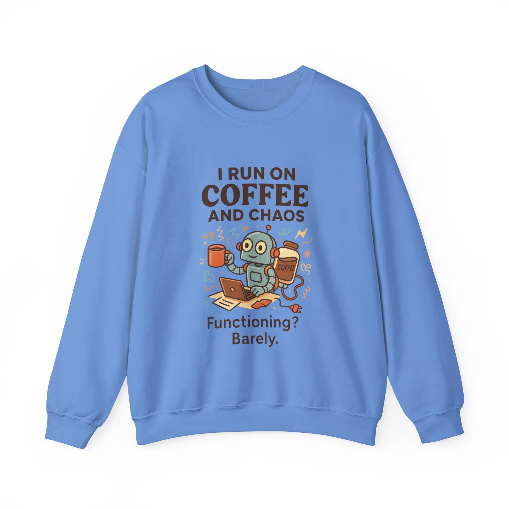 Coffee and Chaos Crewneck Sweatshirt, Funny Sweatshirt for Coffee Lovers, Unisex Gift, Cozy Everyday Wear, Ideal for Holidays - Image 13