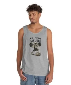 Mens Gym Tank Top, Funny Skeleton Workout Tank, No Quit Fitness Shirt, Motivational Exercise Tee for Gym Lovers, Fitness Gifts