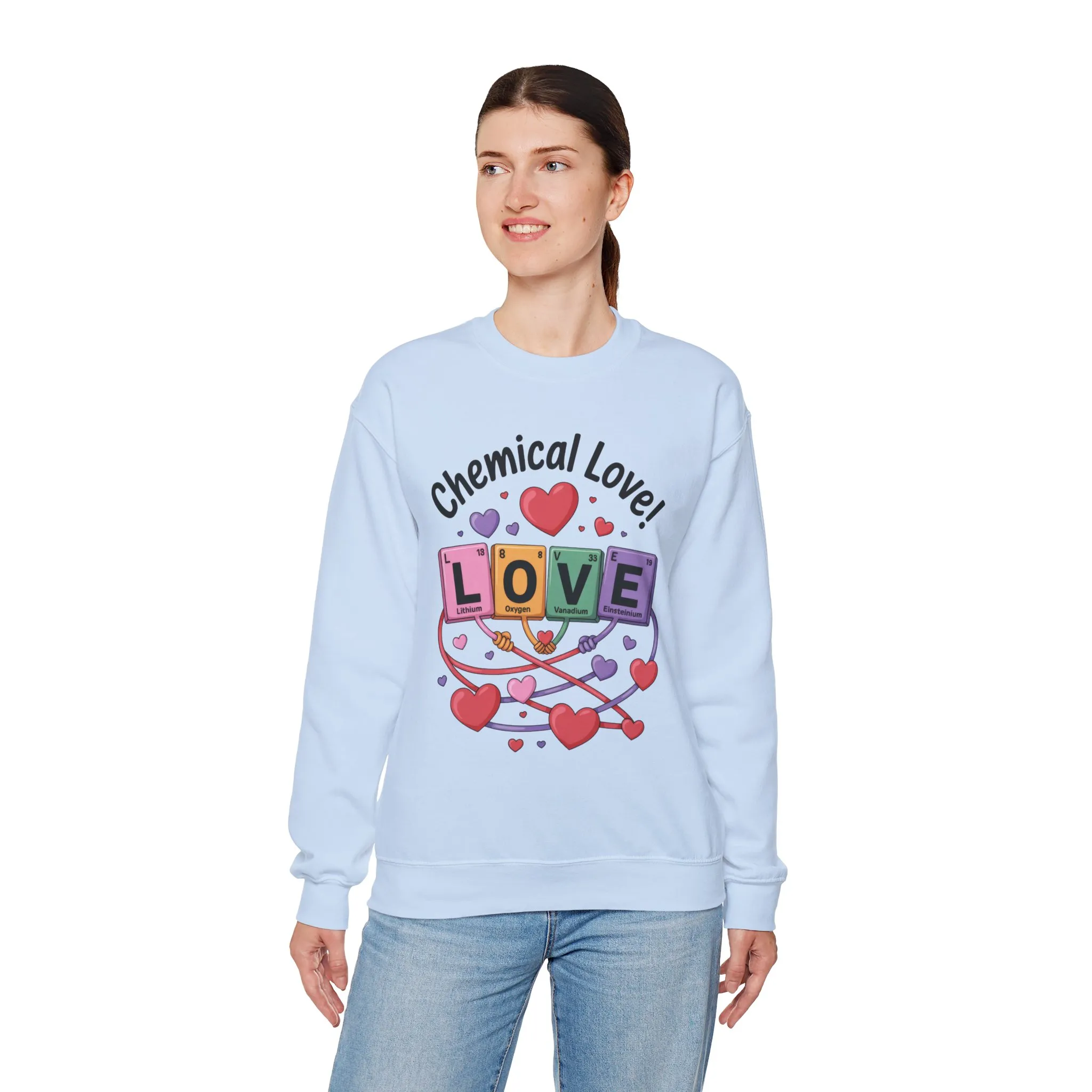 Chemical Love Women's Sweatshirt, Womens Crewneck, Cute Sweatshirt Gift, Valentines Day Pullover, Science Lovers Apparel, Relationship Humor - Image 30
