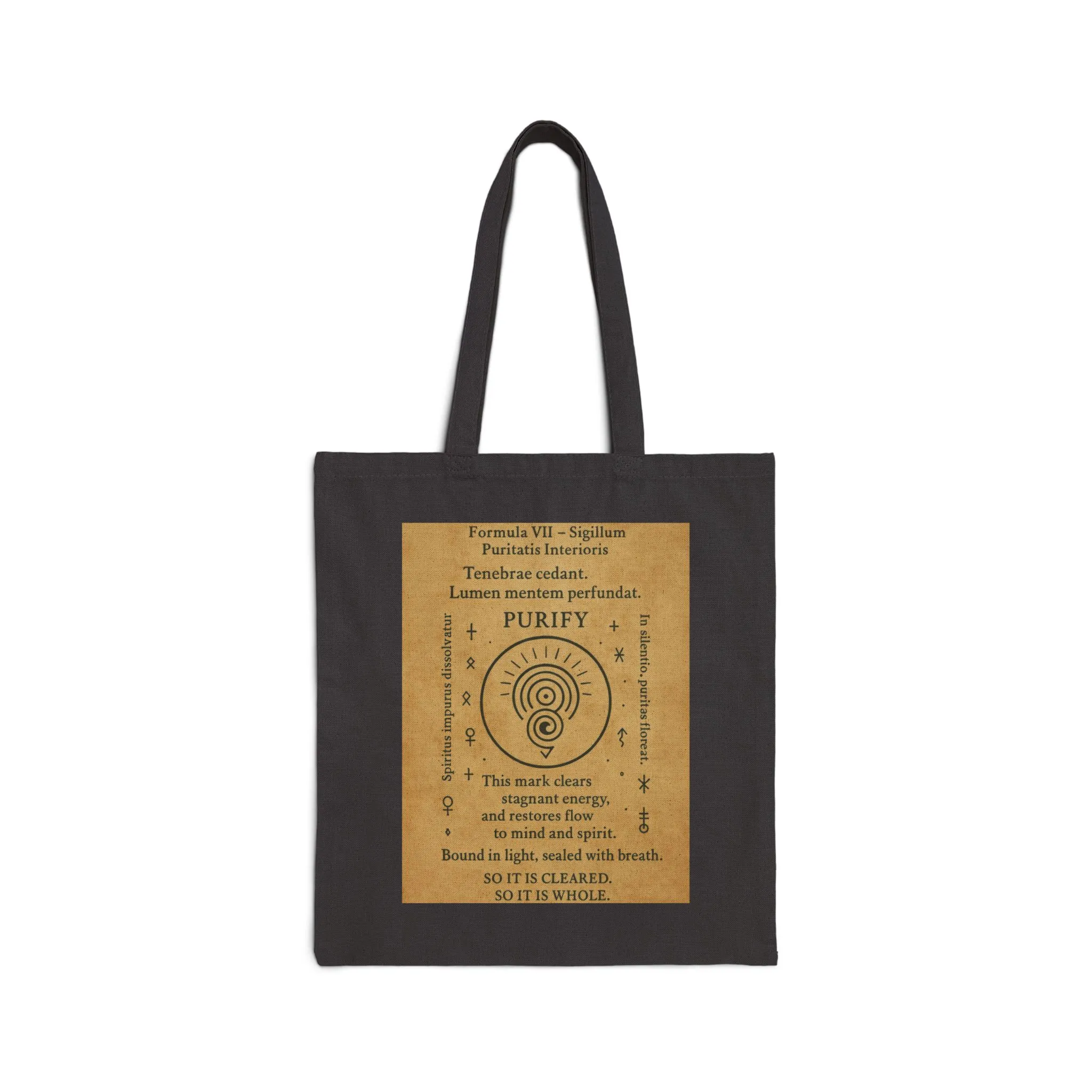 Sigil of Inner Purity Tote Bag, Energy Cleansing Symbol, Mystic Spiral Bag, Witchy Mind Spirit Alignment Charm, Spiritual Purification Tote - Image 8