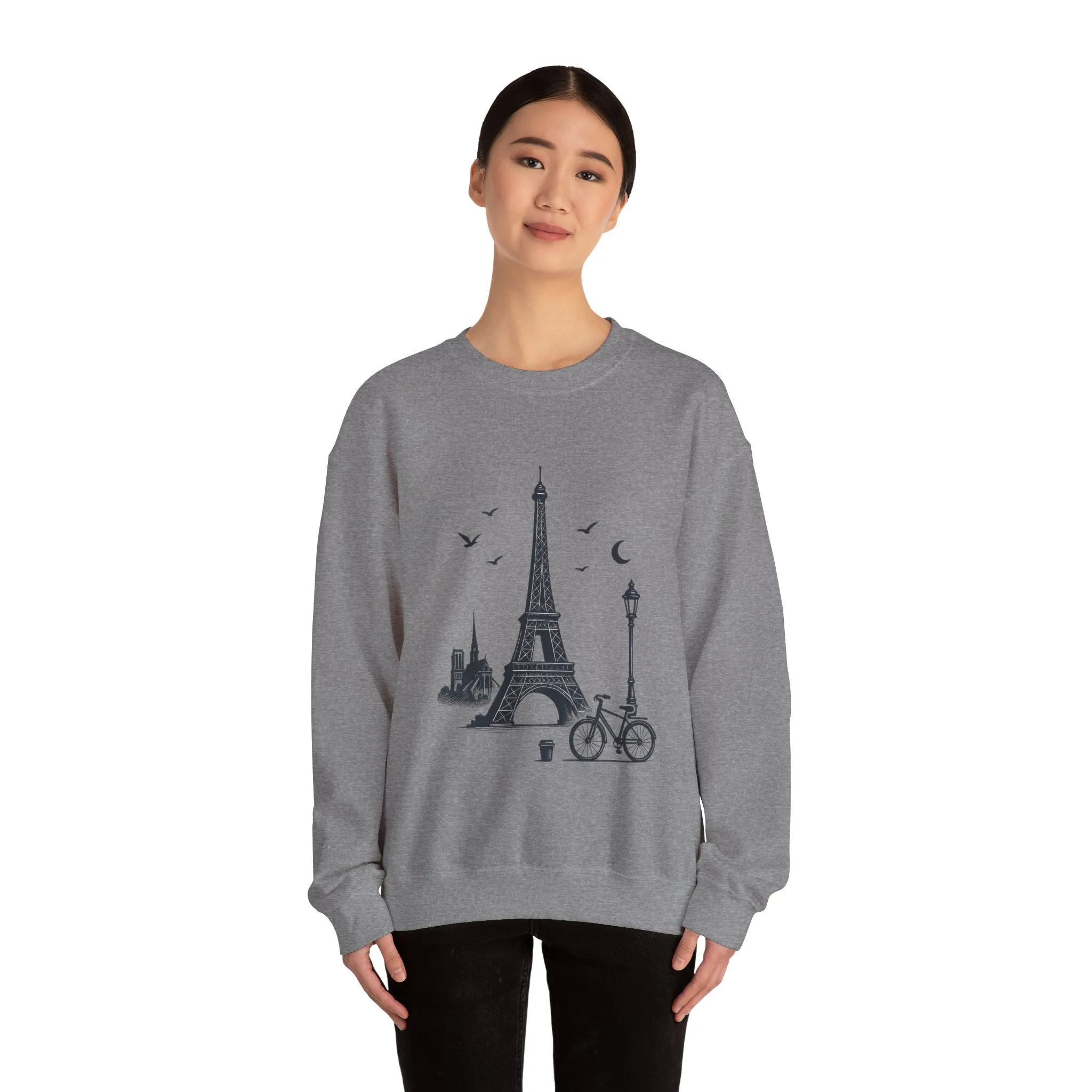 Vintage Parisian Crewneck Sweatshirt, Eiffel Tower Sweater, Cozy Travel Gift, Unisex Fashion, Casual Paris Sweatshirt - Image 12