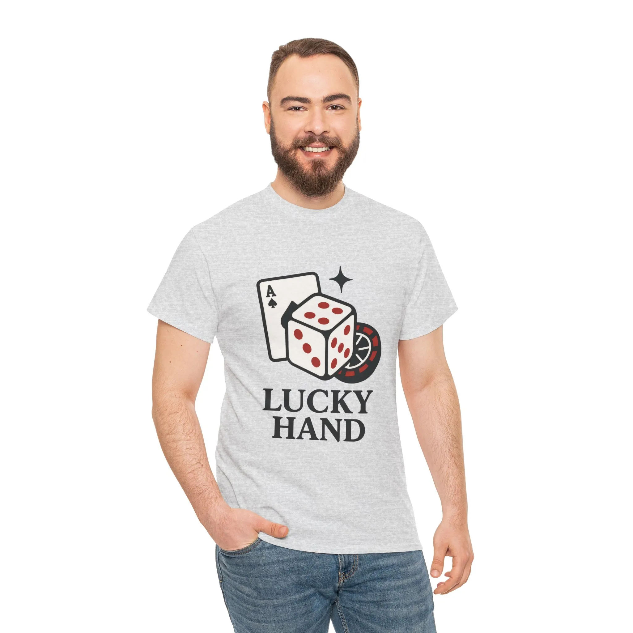 Lucky Hand Unisex Heavy Cotton Tee, Gambling Shirt, Casino Wear, Good Luck Gift, Poker T-Shirt, Casual Vintage Style - Image 30