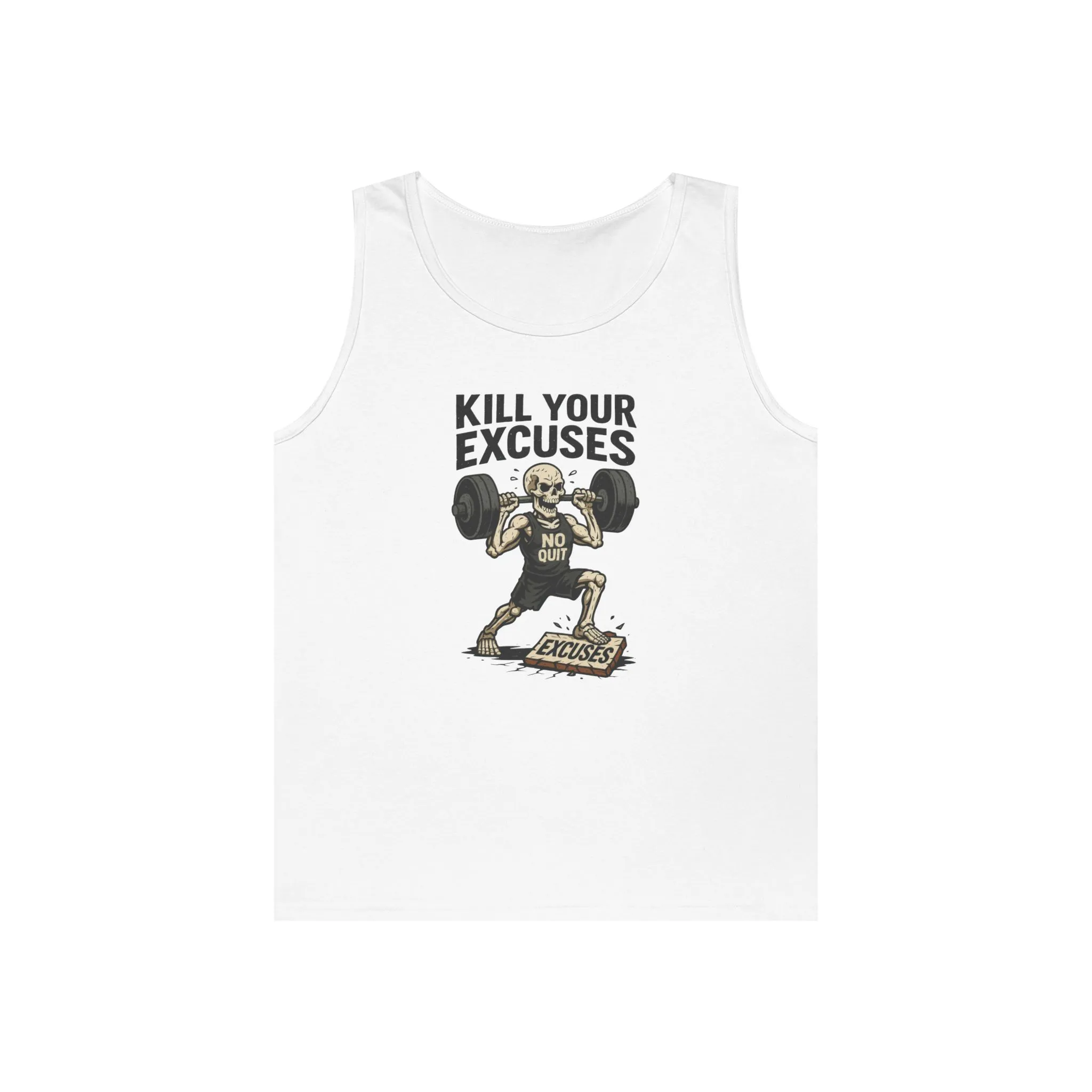 Mens Gym Tank Top, Funny Skeleton Workout Tank, No Quit Fitness Shirt, Motivational Exercise Tee for Gym Lovers, Fitness Gifts - Image 4