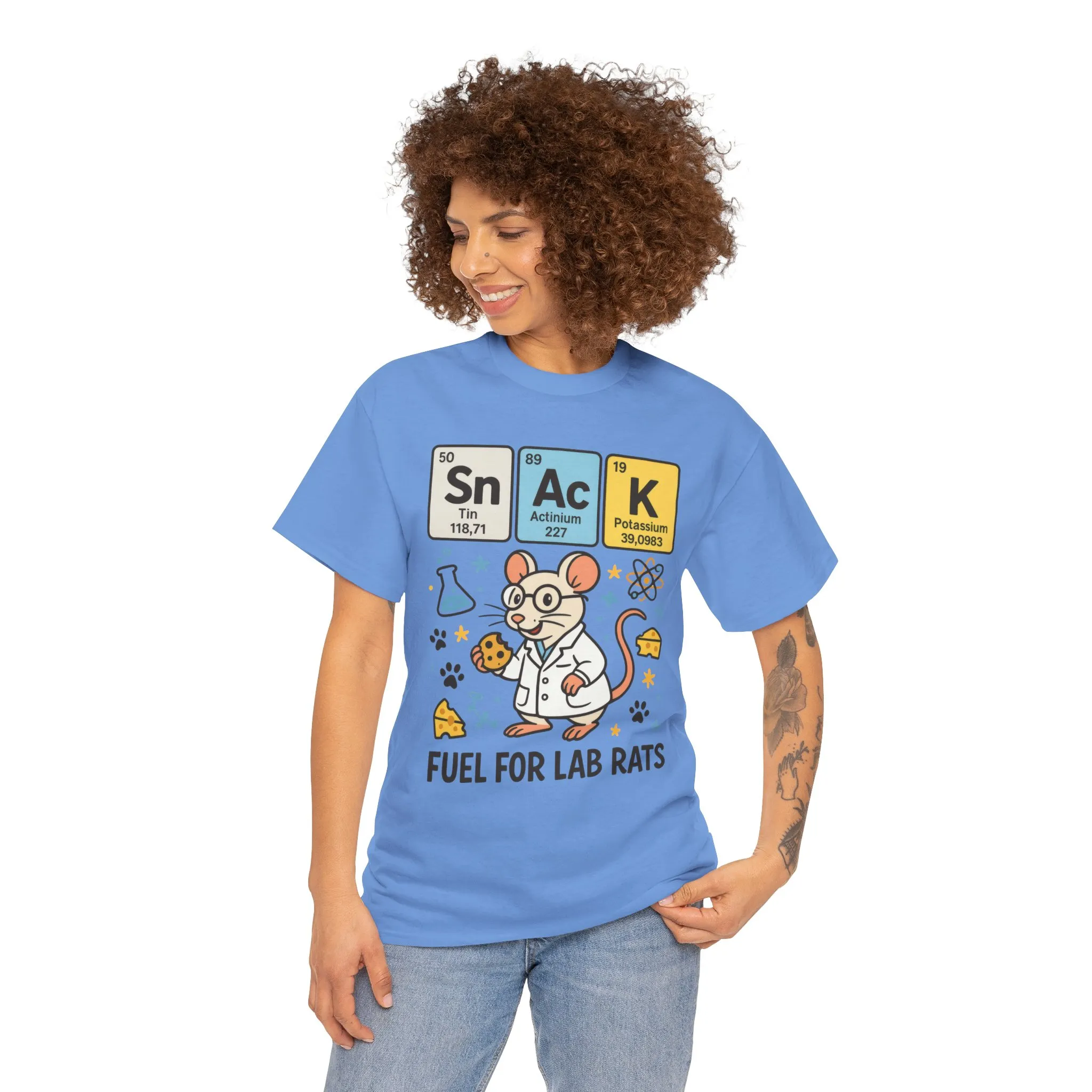 Funny Womens Science T-Shirt,Periodic Table Tee, Fuel for Lab Rats Nerdy Shirt, Gifts for STEM Lovers, Quirky Science Apparel - Image 15