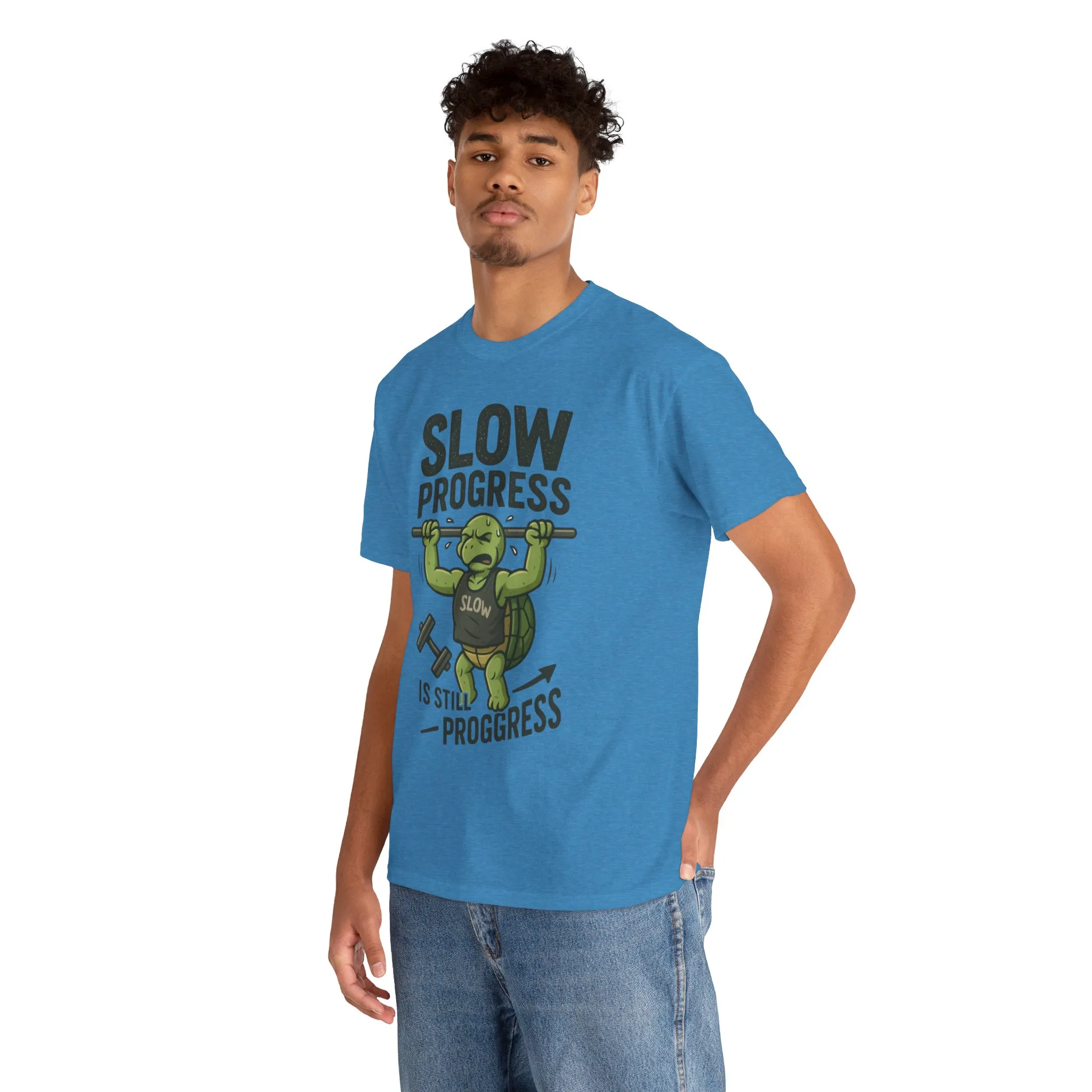 Slow Progress Gym Shirt, Funny Turtle Workout Tee for Men, Motivational Fitness Gift, Humor T-Shirt, Unisex Activewear, Workout Gift - Image 18