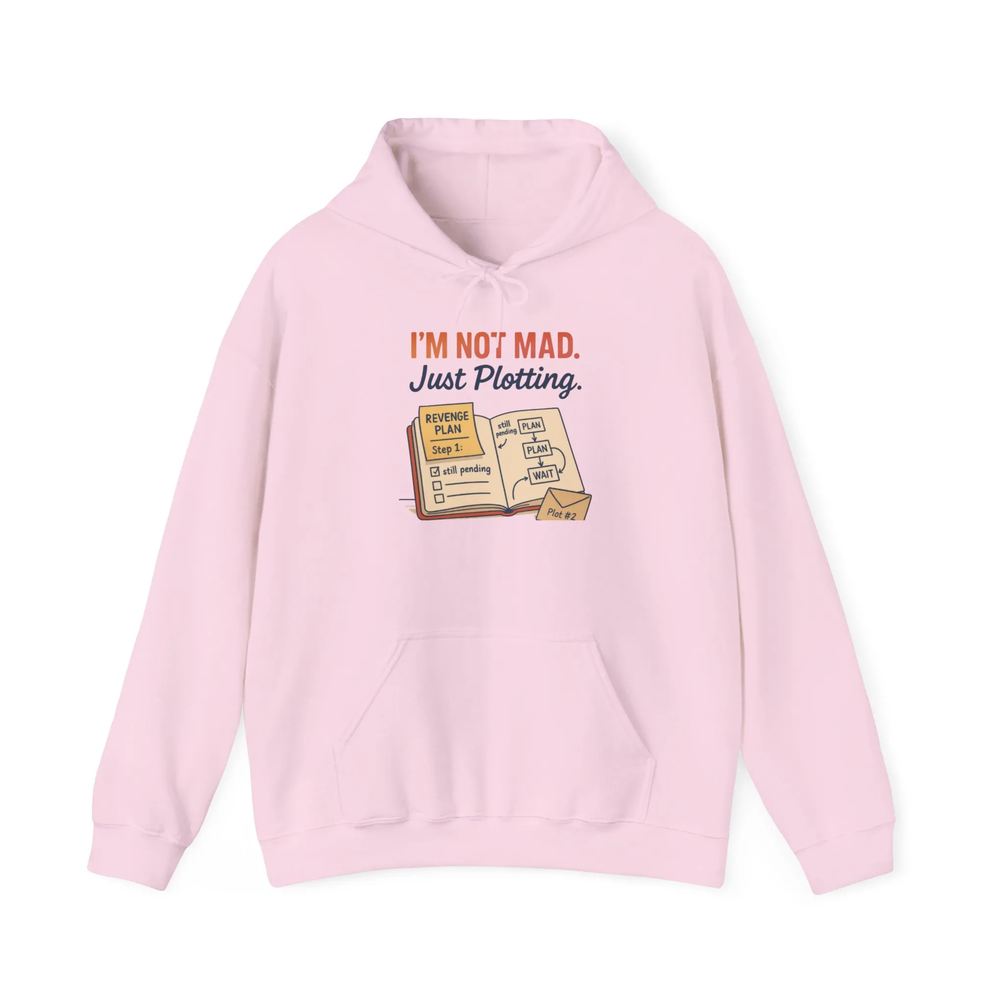 Sarcastic Womens Hoodie, Im Not Mad Just Plotting, Funny Passive Aggressive Sweatshirt Gift, Plotting Humor Hooded Womens Sweatshirt - Image 25