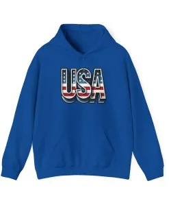 USA Flag Unisex Hoodie, Patriotic Sweatshirt, Independence Day Gift, American Pride Apparel, Casual Layering