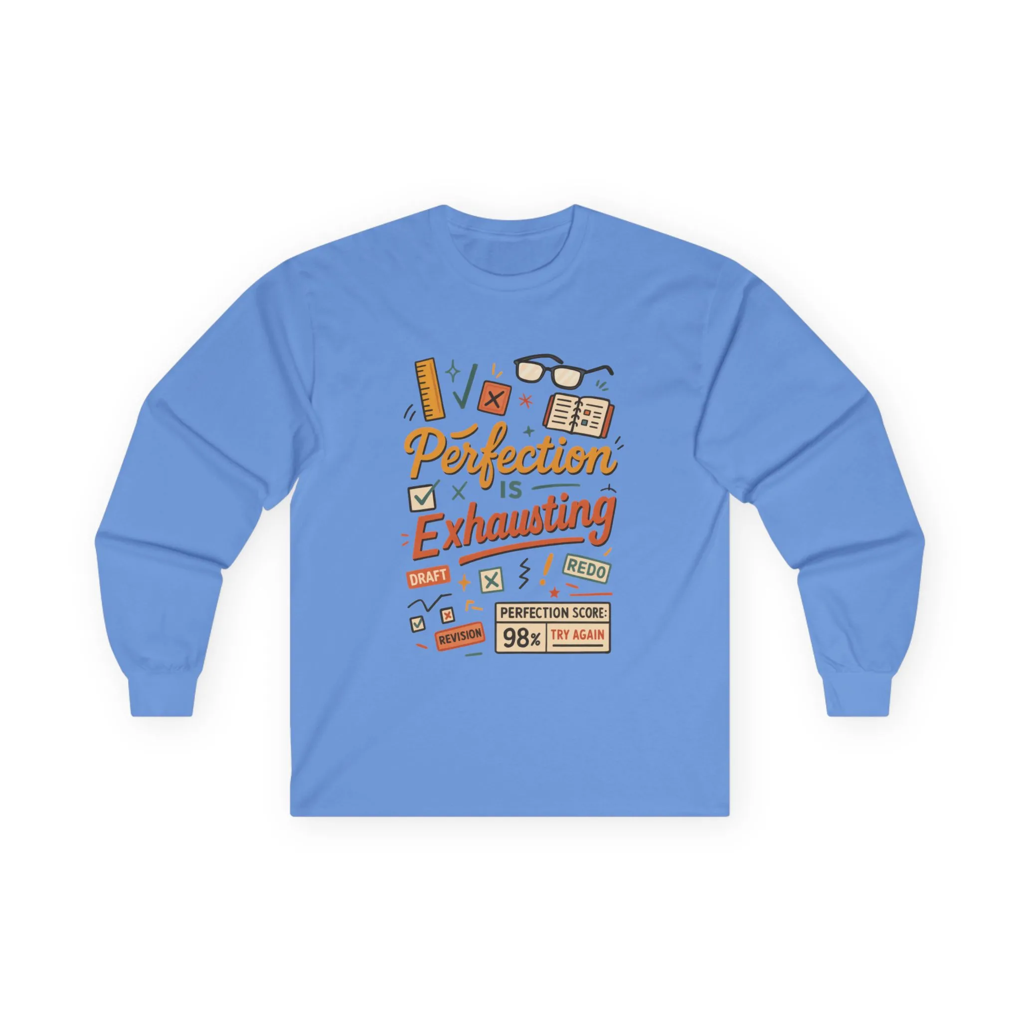 Unisex Long Sleeve Tee, Perfect for Busy Professionals, Gift for Students, Cozy Layering Piece, Humor Shirt for Work, Perfect for Work [...] - Image 13