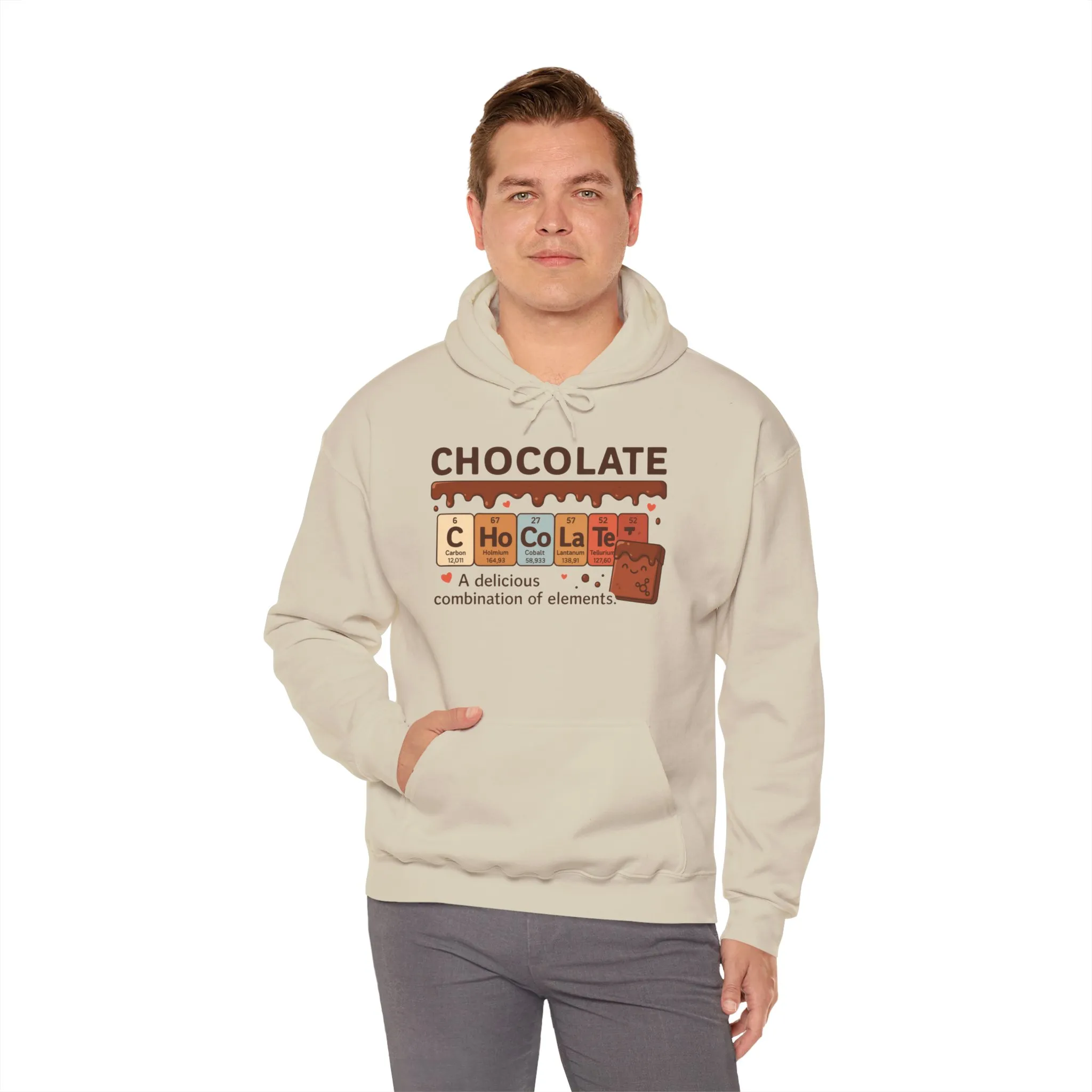 Chocolate Lovers Comfort Hoodie, Perfect Gift for Chemistry Lovers, Casual Wear, Sweet Treats Enthusiasts, Birthdays, Chemistry Students - Image 3