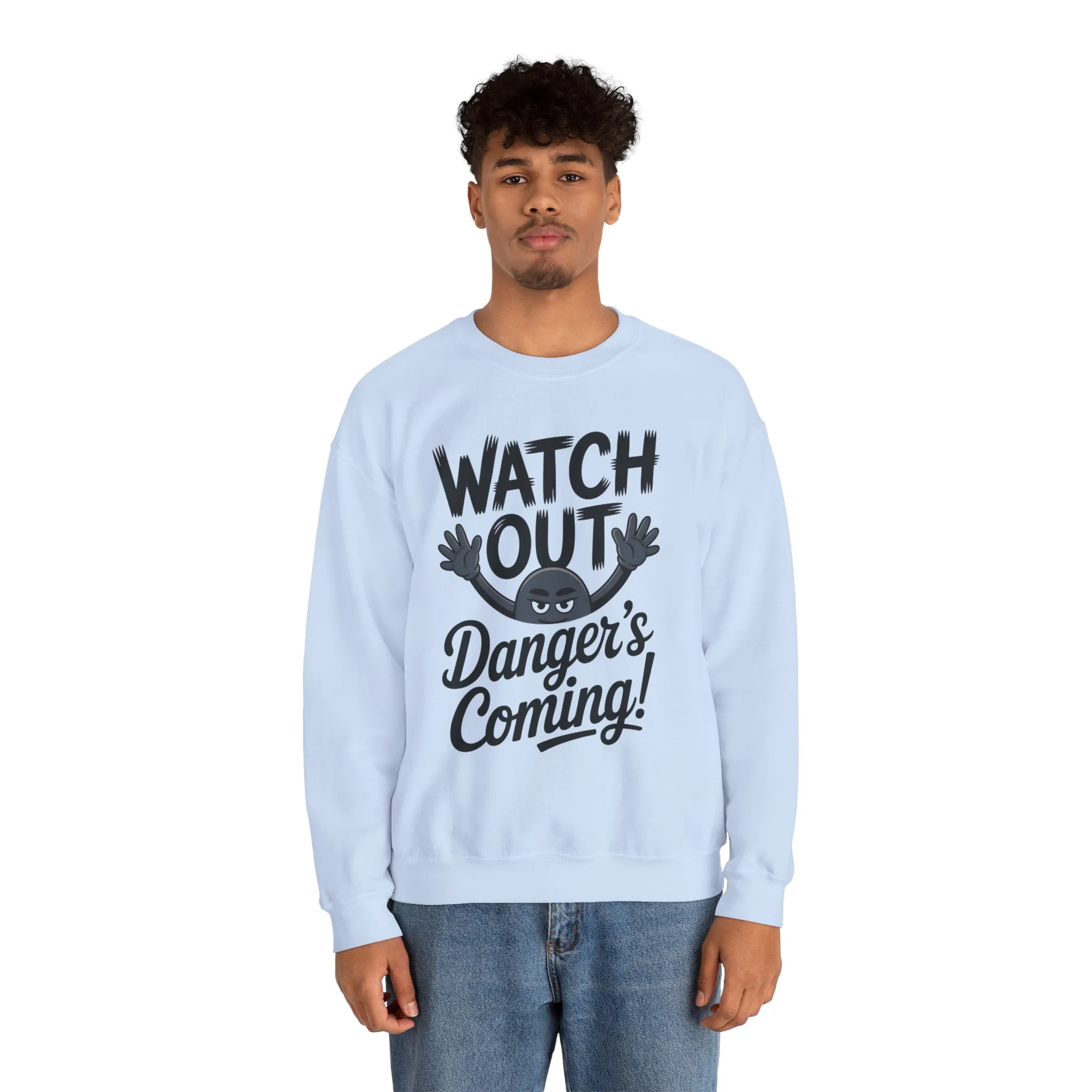 Mens Casual Crewneck Sweatshirt with Warning Message, Funny Gift for Friends, Cozy Layer for Everyone, Great for Halloween, Fall - Image 32