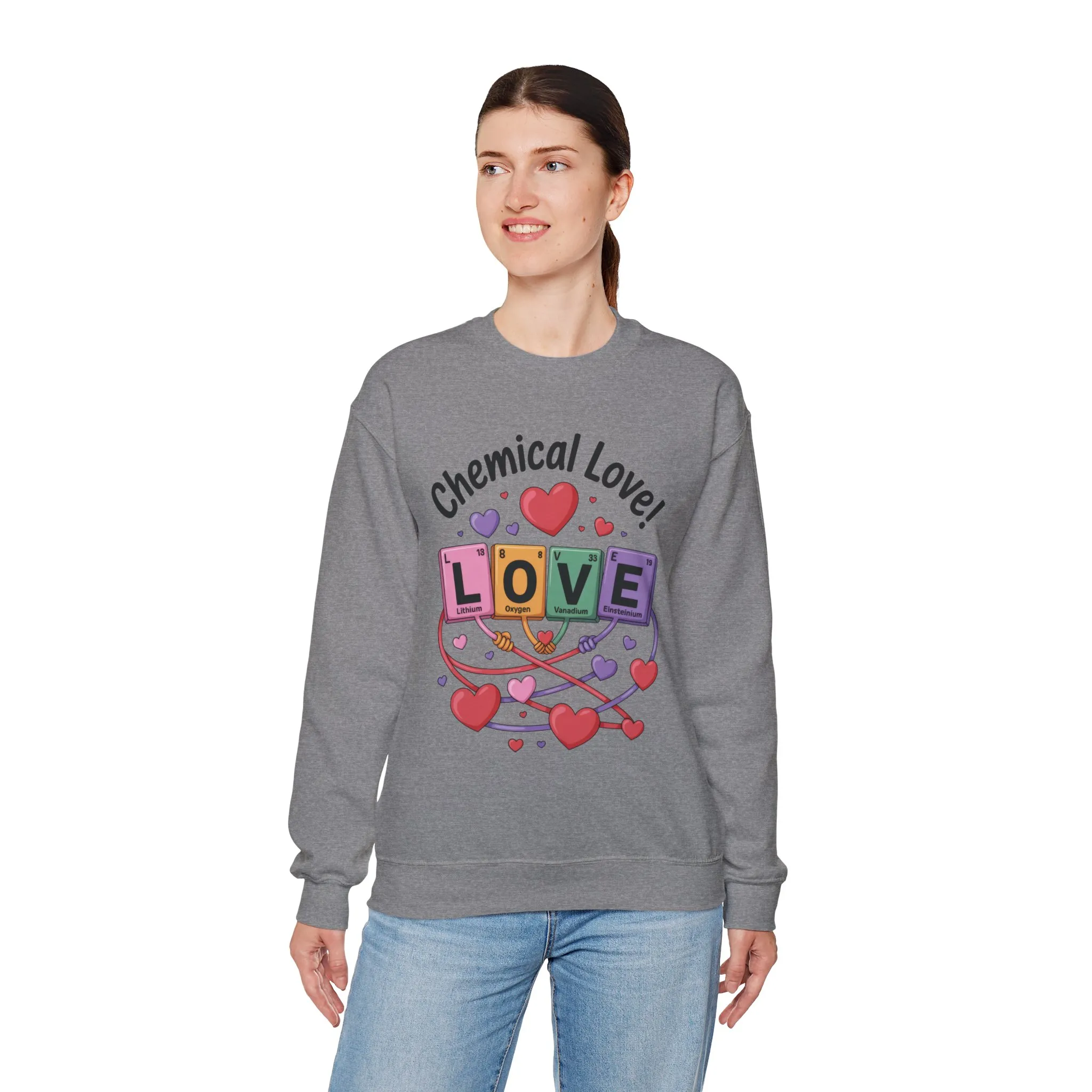 Chemical Love Women's Sweatshirt, Womens Crewneck, Cute Sweatshirt Gift, Valentines Day Pullover, Science Lovers Apparel, Relationship Humor - Image 12