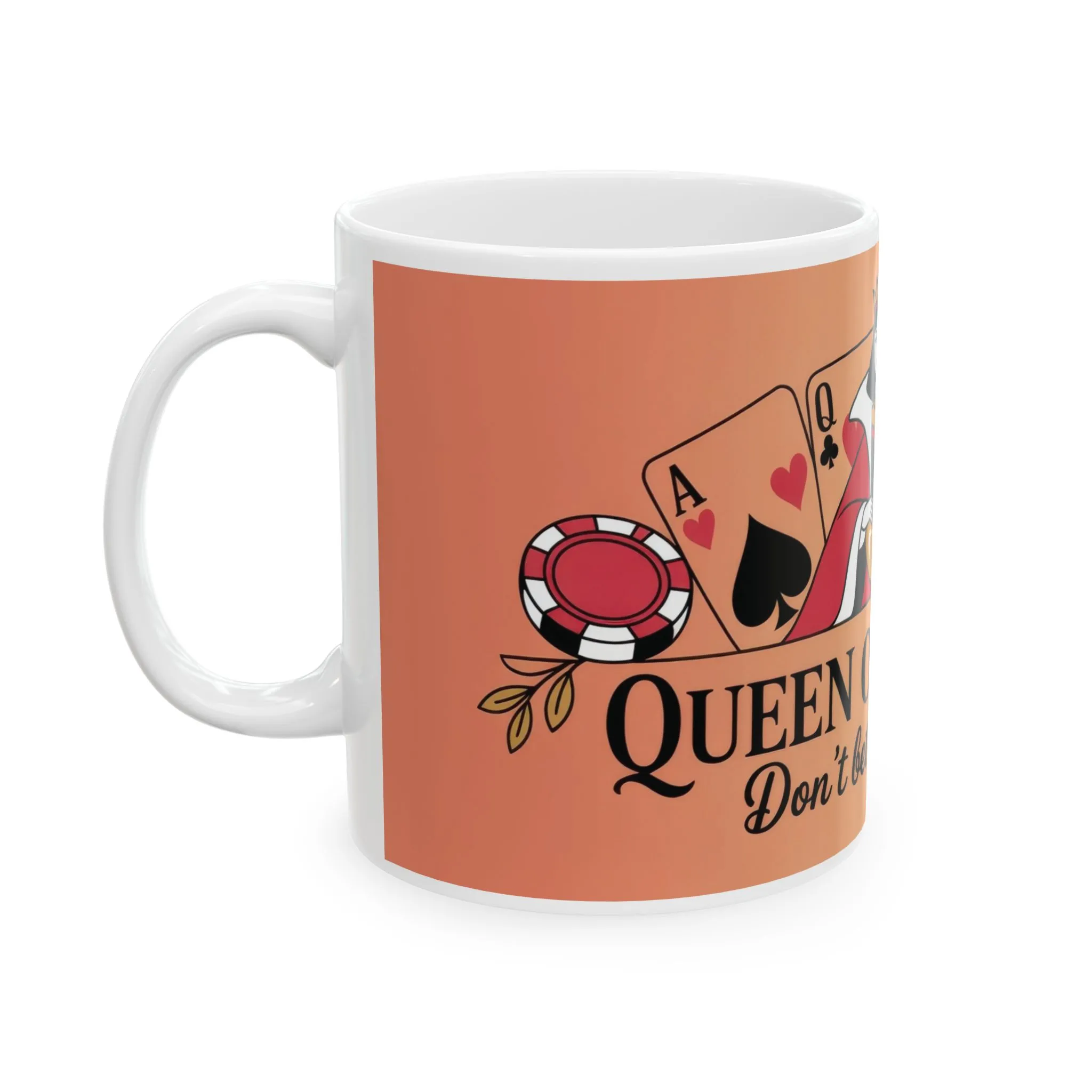 Queen of Hearts Mug, Dont Bet Against Me Quote, Gift for Gamblers, Fantasy Lover, Queen of Hearts Decor - Image 3