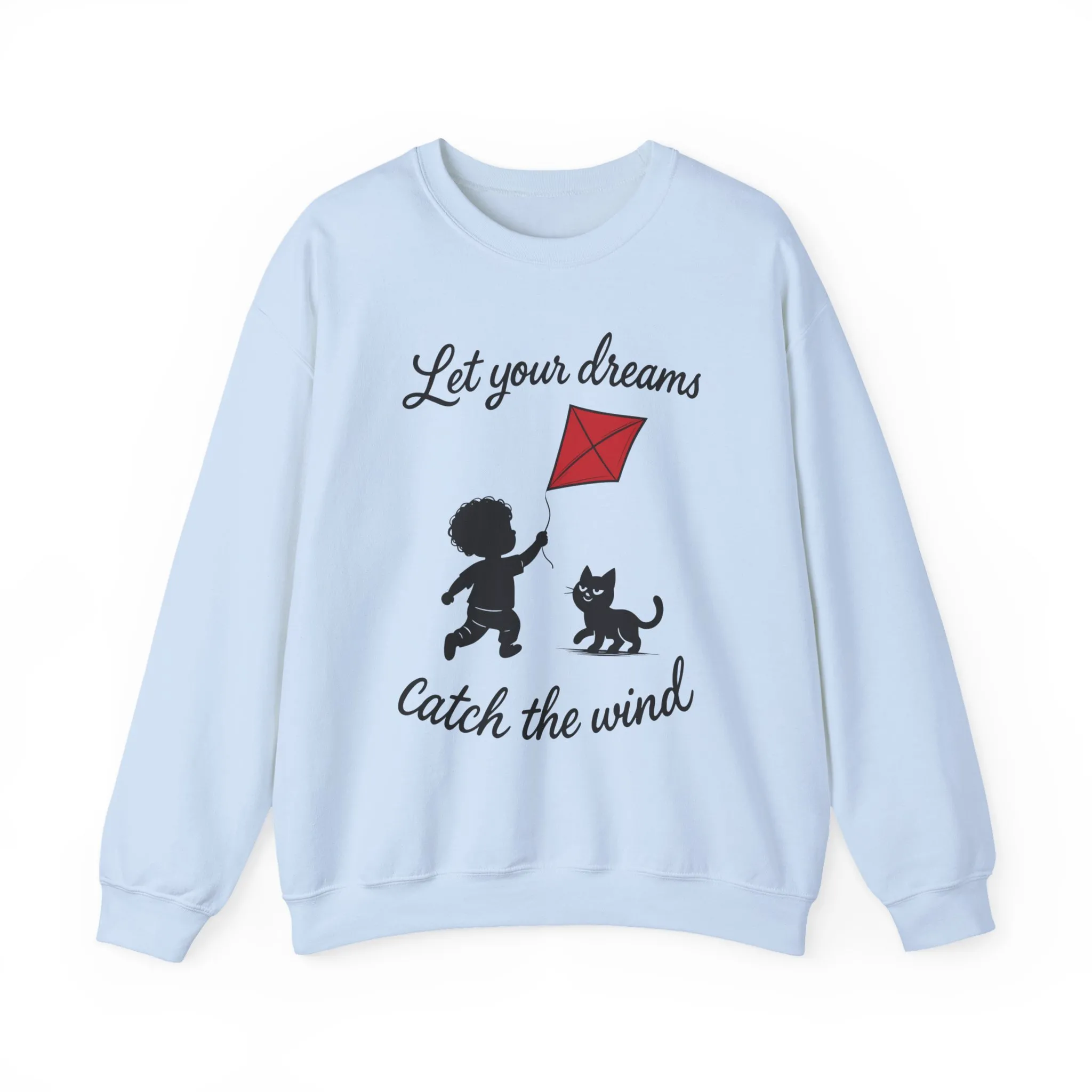 Dream Big Womens Crewneck Sweatshirt, Inspirational Gift, Cozy Lounge Wear, Cat Lover's Apparel, Kid's Motivation Sweatshirt - Image 31