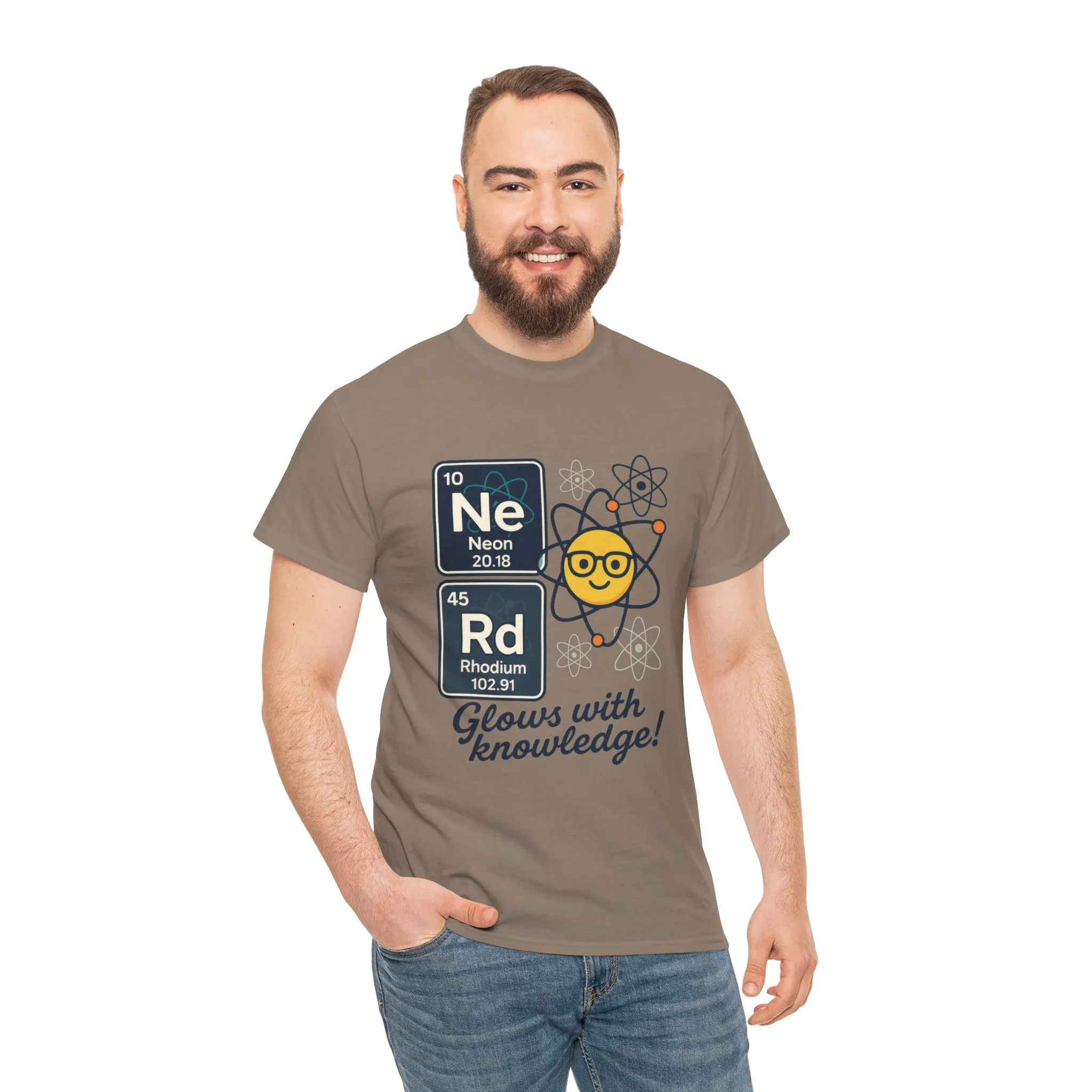 Funny Mens Nerd T-Shirt, NeRd Periodic Table Shirt, Glowing Knowledge Tee, Science Lover Gift, Chemistry Shirt, STEM Apparel, Science Tee - Image 5