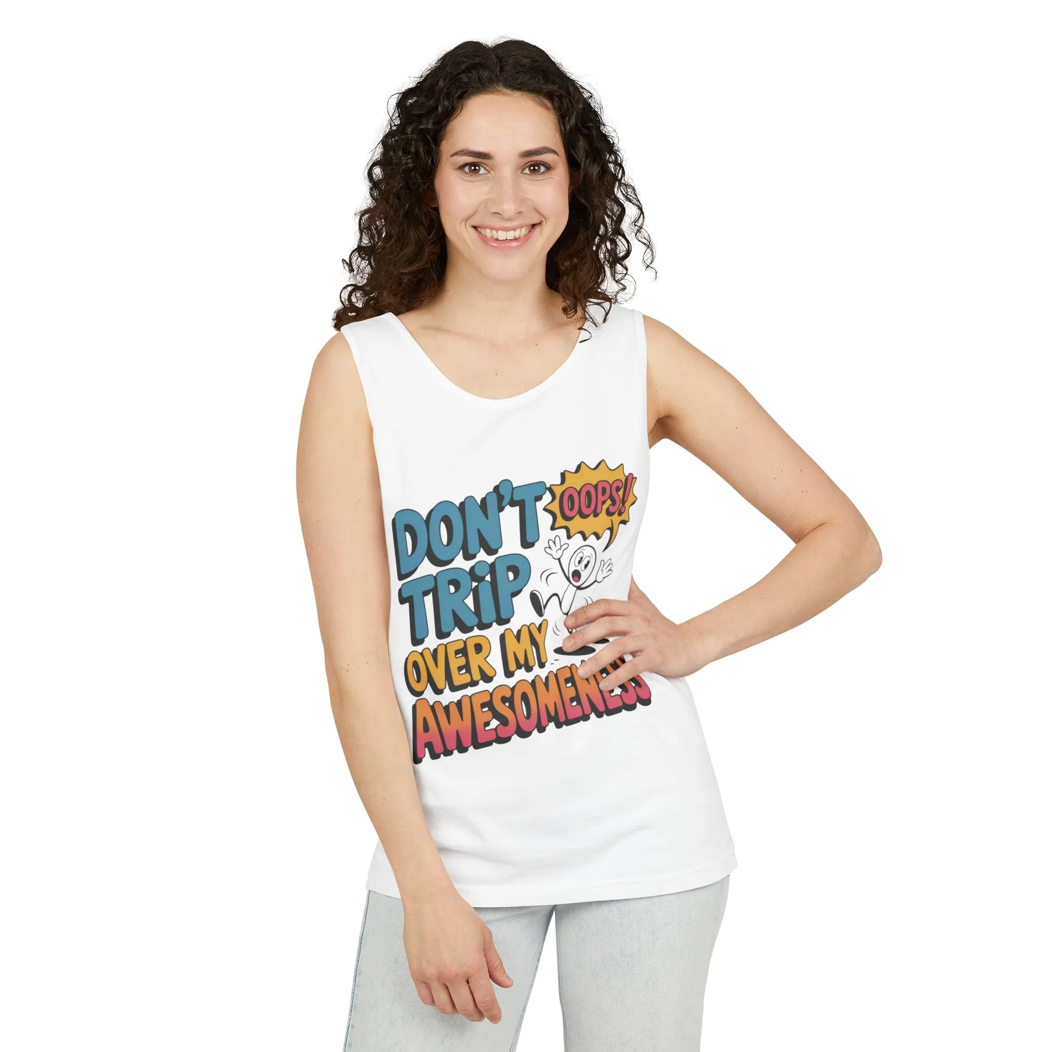 Funny Graphic Tank Top, Don't Trip Over My Awesomeness Tank, Womens Cotton Tank for Casual Wear, Gift for Friends, Birthday Gift, Humor Tee - Image 6