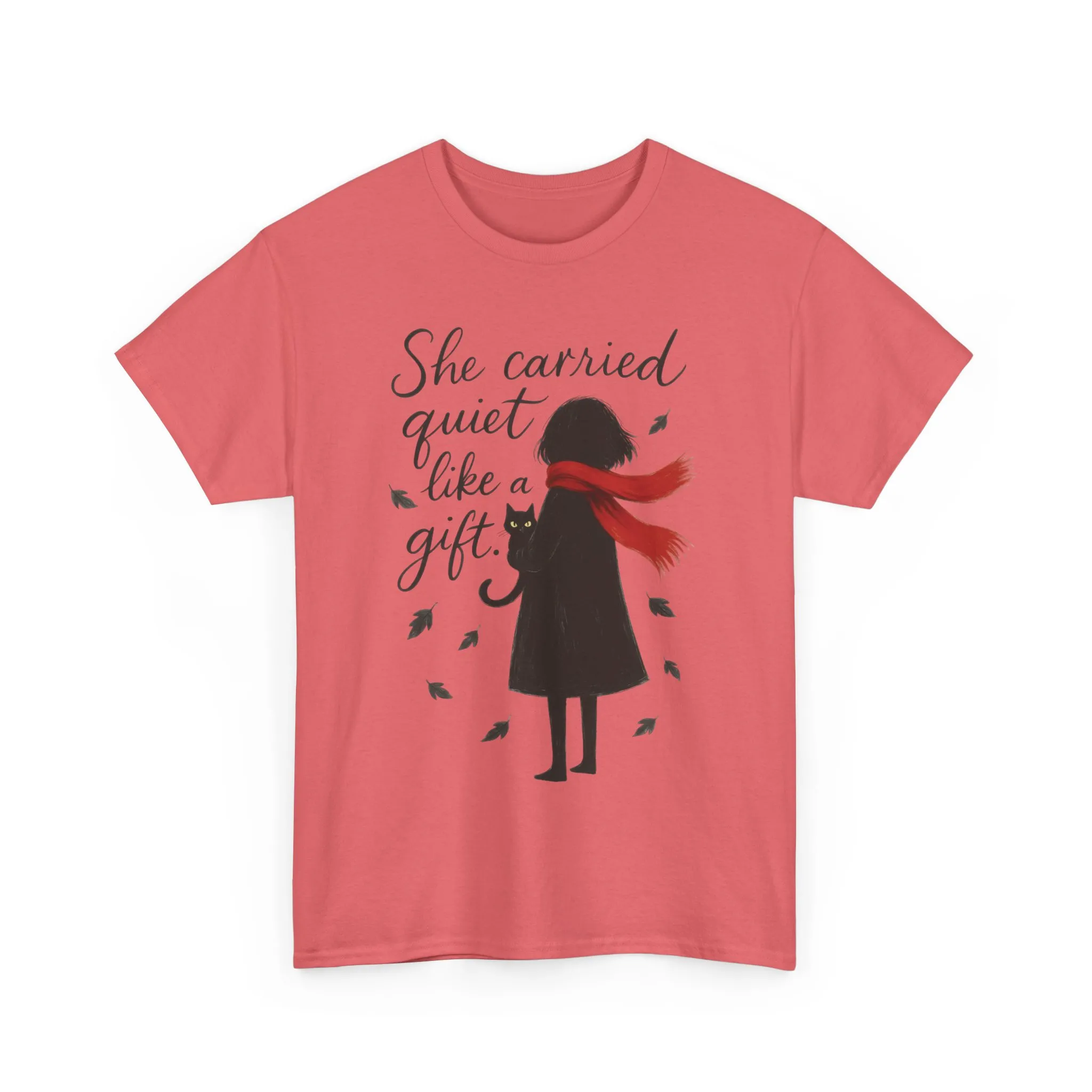 Cat Lover Womens T-Shirt, Whimsical Hand-Drawn Illustration Tee, Artistic Minimalist Gift for and Introverts, Cute Animal Apparel - Image 31