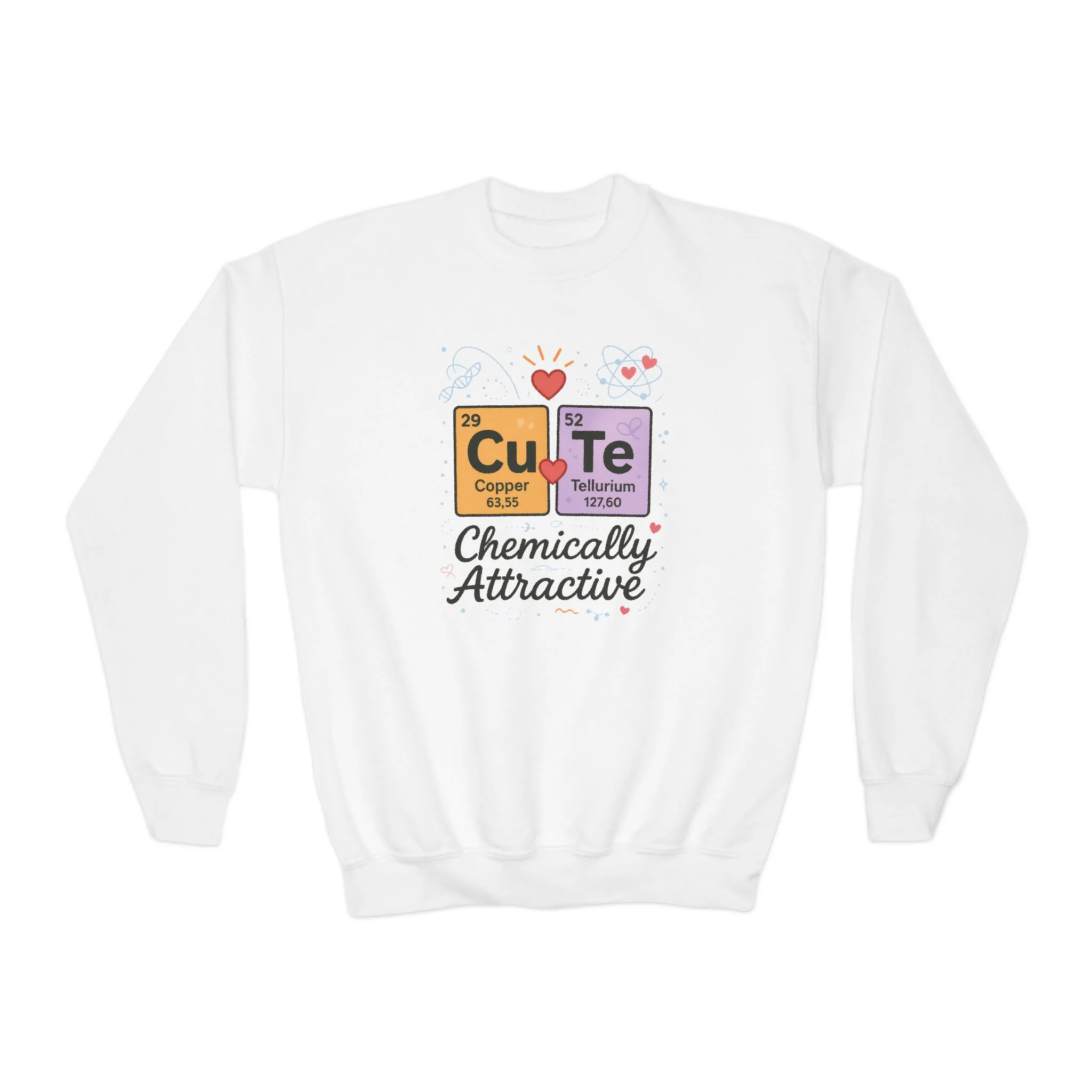 CuTe Teen Crewneck Sweatshirt, Science Sweatshirt for Girls, Chemically STEM Sweatshirt, Nerdy Gift for Teens, Funny Gift for Science Lovers - Image 4