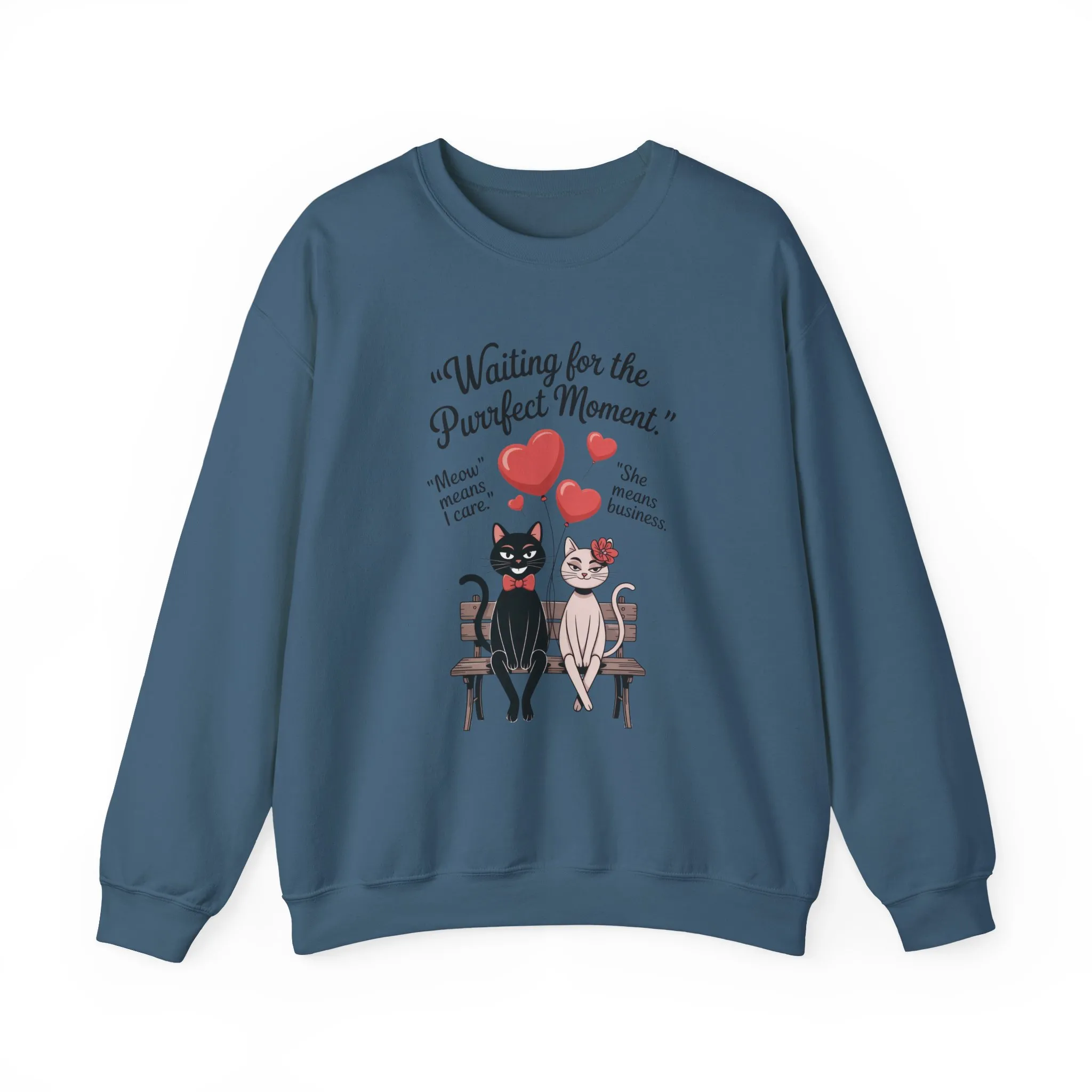 Cute Cat Lovers Womens Sweatshirt, Cozy Gift for Pet Owners, Perfect for Valentine's Day, Animal Lover Apparel, Relaxed Love Sweatshirt - Image 19