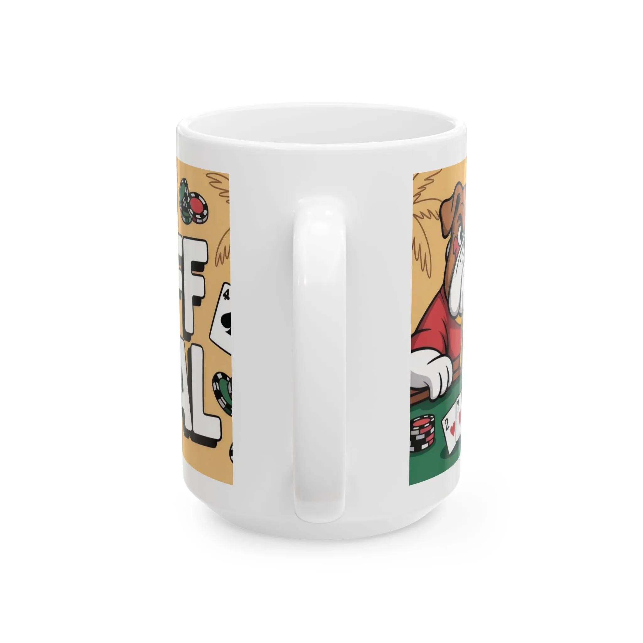 The Bluff Is Real Mug, Funny Poker Dog Coffee Cup, Gambling Gift, All In Poker Lover Humor, for Card Game Nights, Fun Gifts for Gamers - Image 9