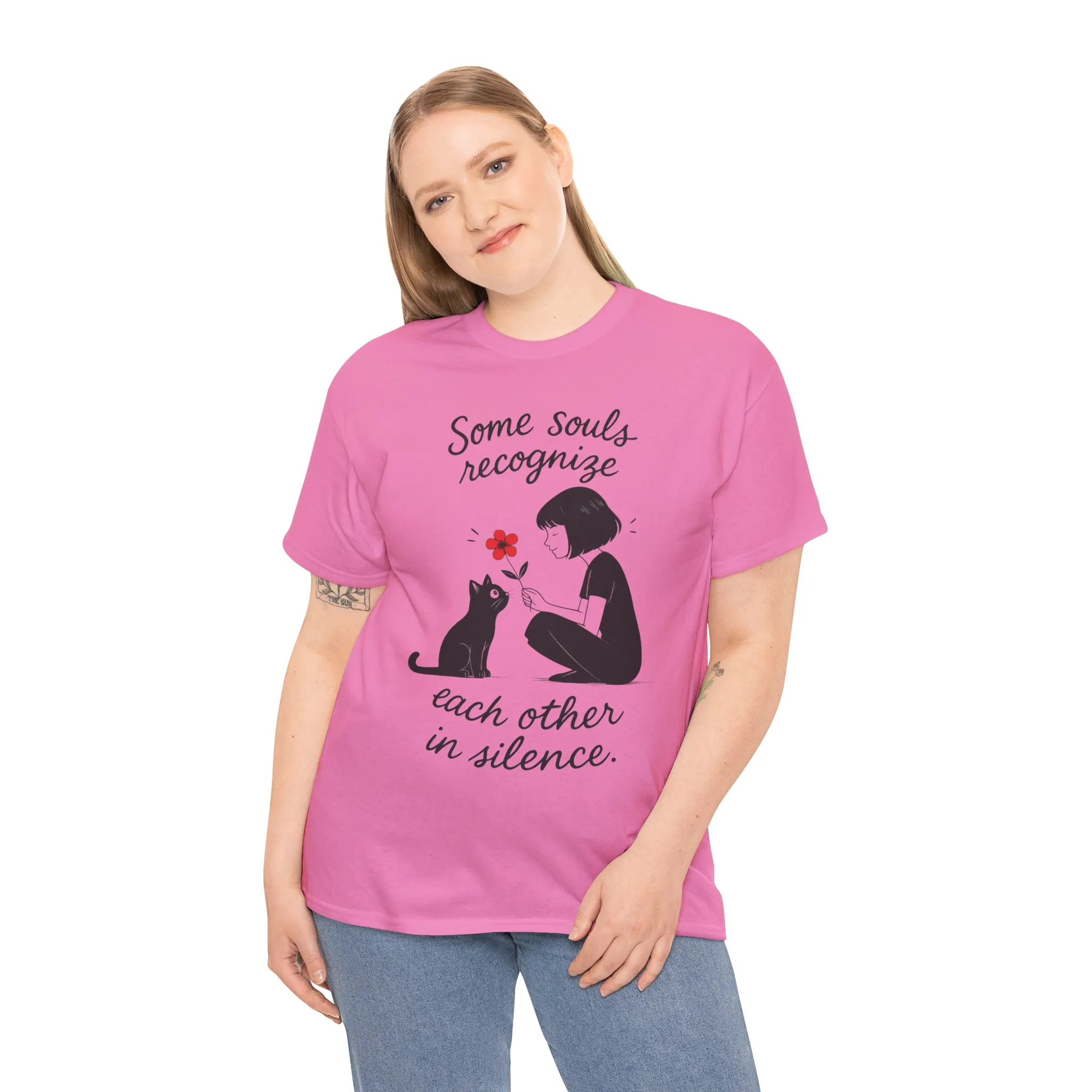 Cat Lover's Heavy Cotton Tee, Cute Cat Shirt, Pet Owner Gift, Animal Lover Apparel, Birthday Gift for Her, Women's Cotton T-Shirt, Cat Lover - Image 33