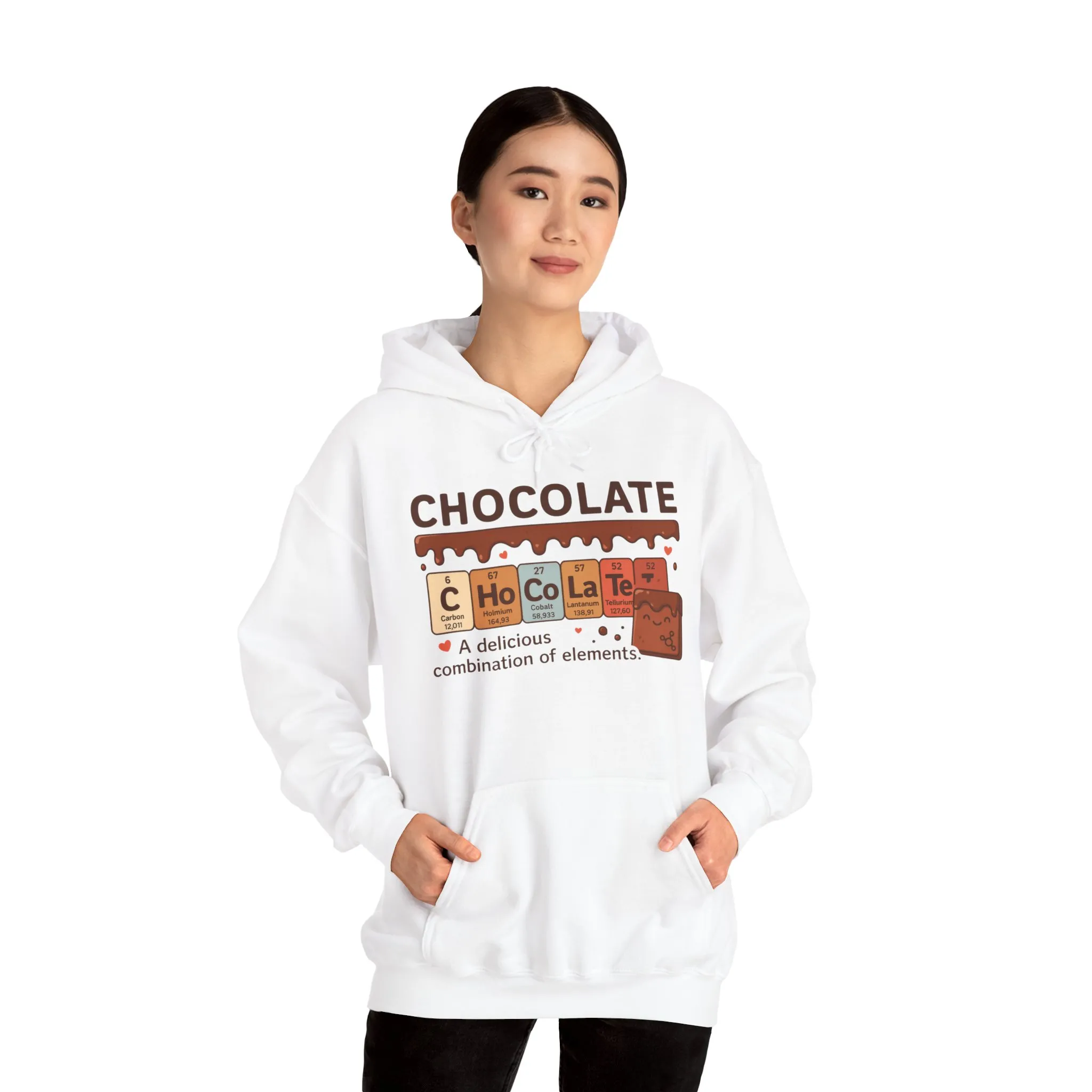 Chocolate Lovers Comfort Hoodie, Perfect Gift for Chemistry Lovers, Casual Wear, Sweet Treats Enthusiasts, Birthdays, Chemistry Students - Image 5