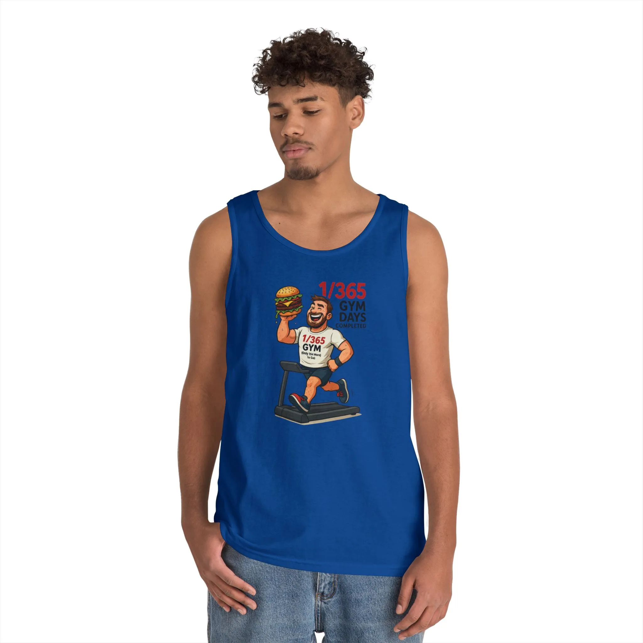 Funny Gym Tank for Men, Lazy Gym Day Gift for Him, Gym Motivation Tee, Fun Workout Tank Top, Fitness Gift, Gym Lovers Gift , Workout Shirt