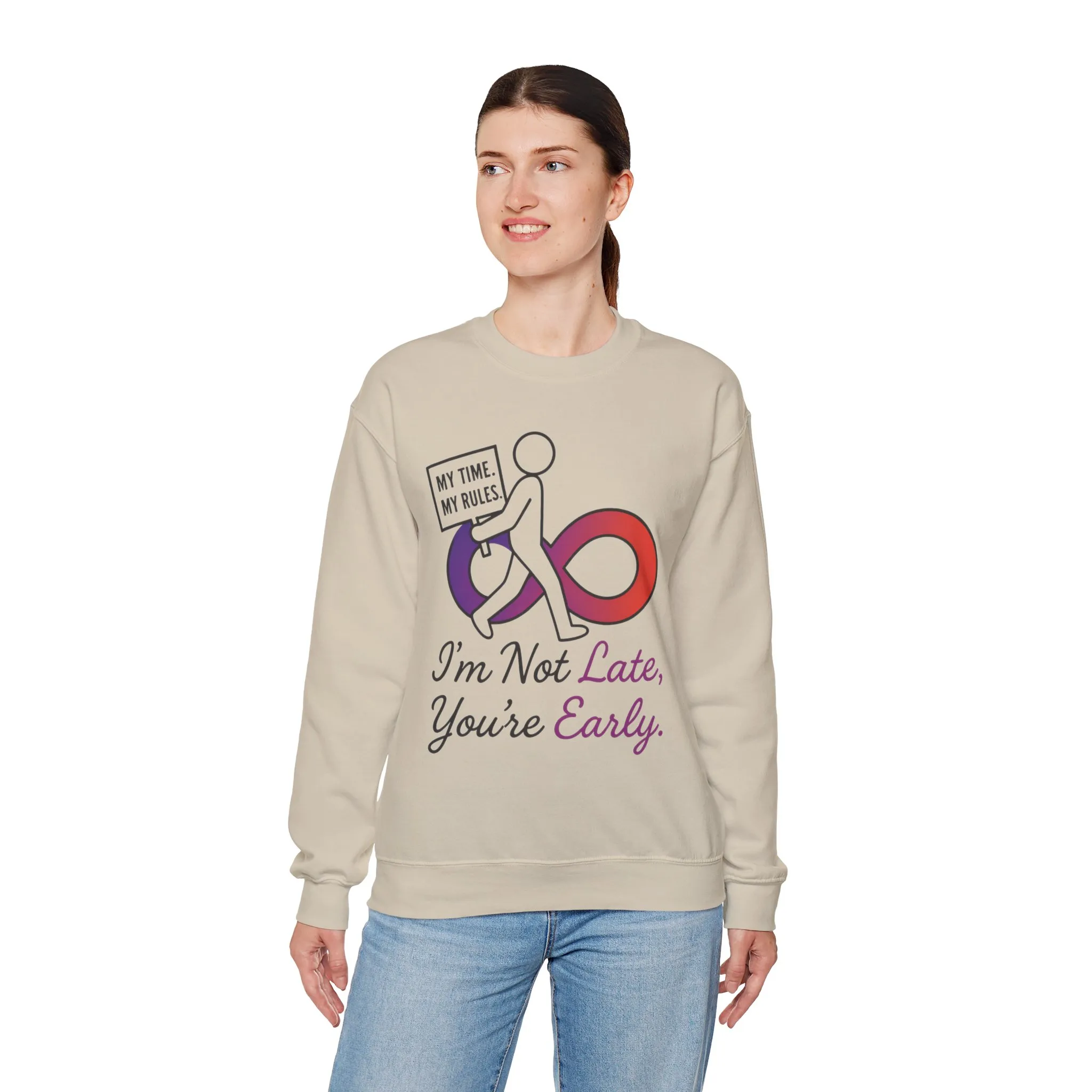 My Time, My Rules Funny Crewneck Sweatshirt, Womens Pullover, Gift for Her, Birthdays, Humor Clothing, Casual Style - Image 30