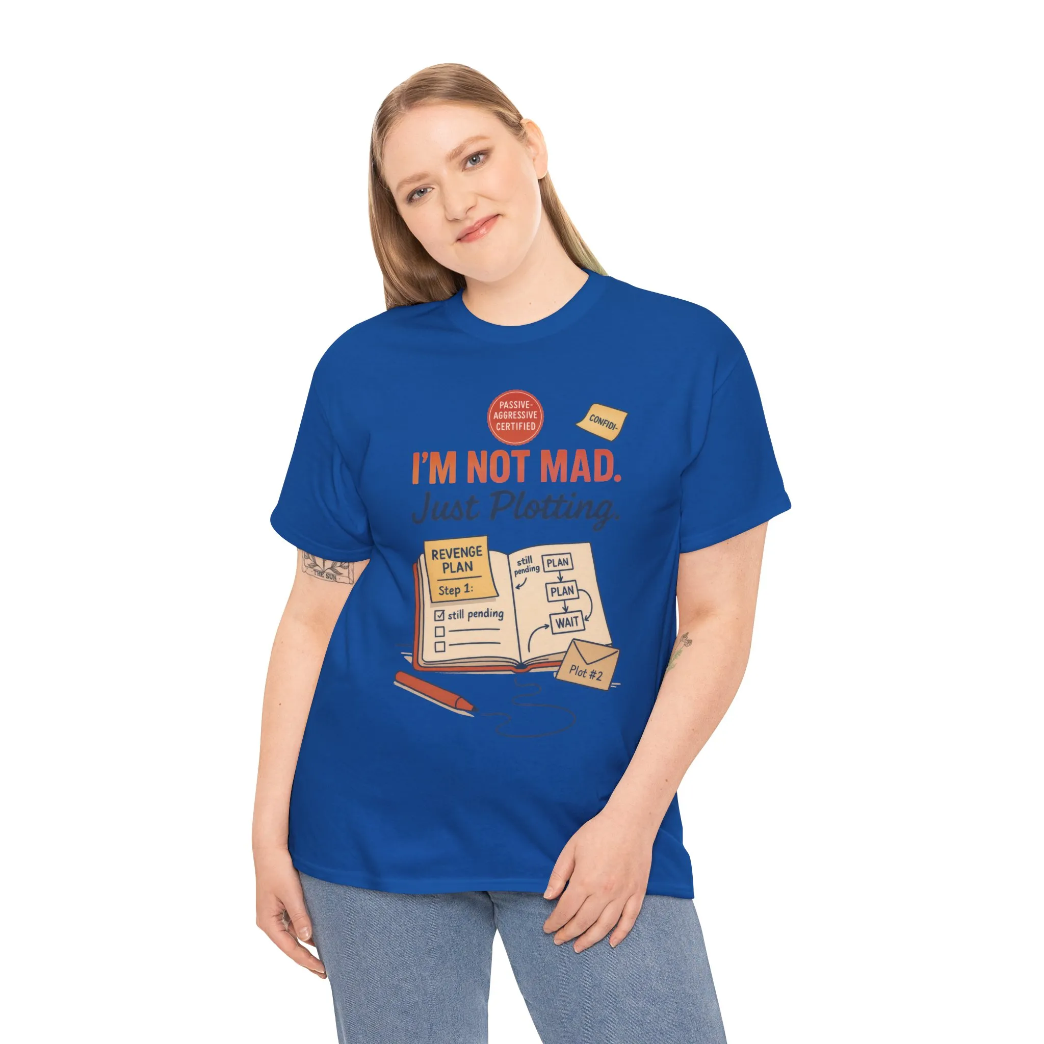 Sarcastic Women's T-Shirt, I'm Not Mad Just Plotting, Funny Passive Aggressive Revenge Tee, Funny Women's Heavy Cotton Tee, Humor Apparel - Image 18