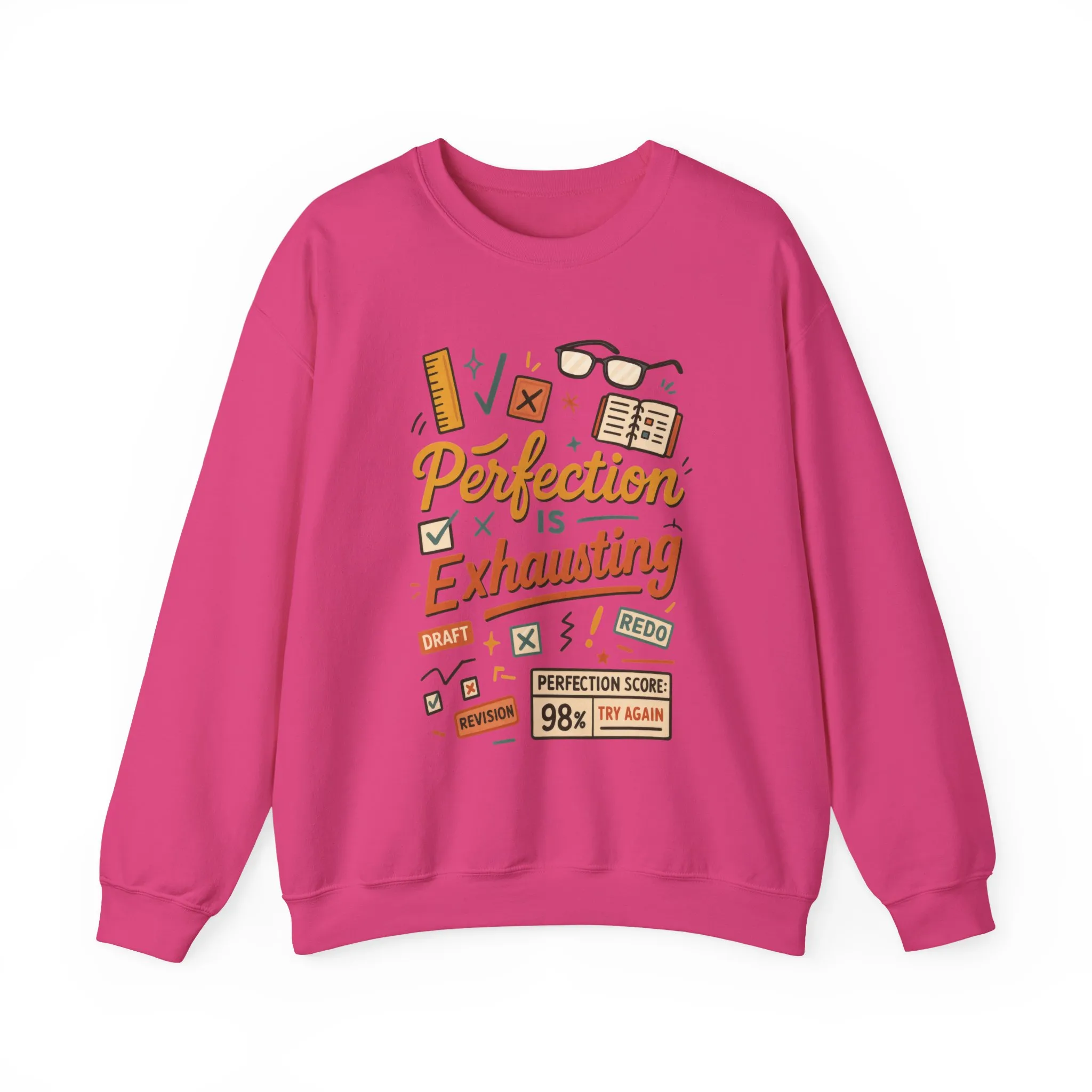 Exhausting Perfection Crewneck Sweatshirt, Funny Gift for Students, Cozy Unisex Sweater, Gift for Graduates, Motivational Apparel - Image 33