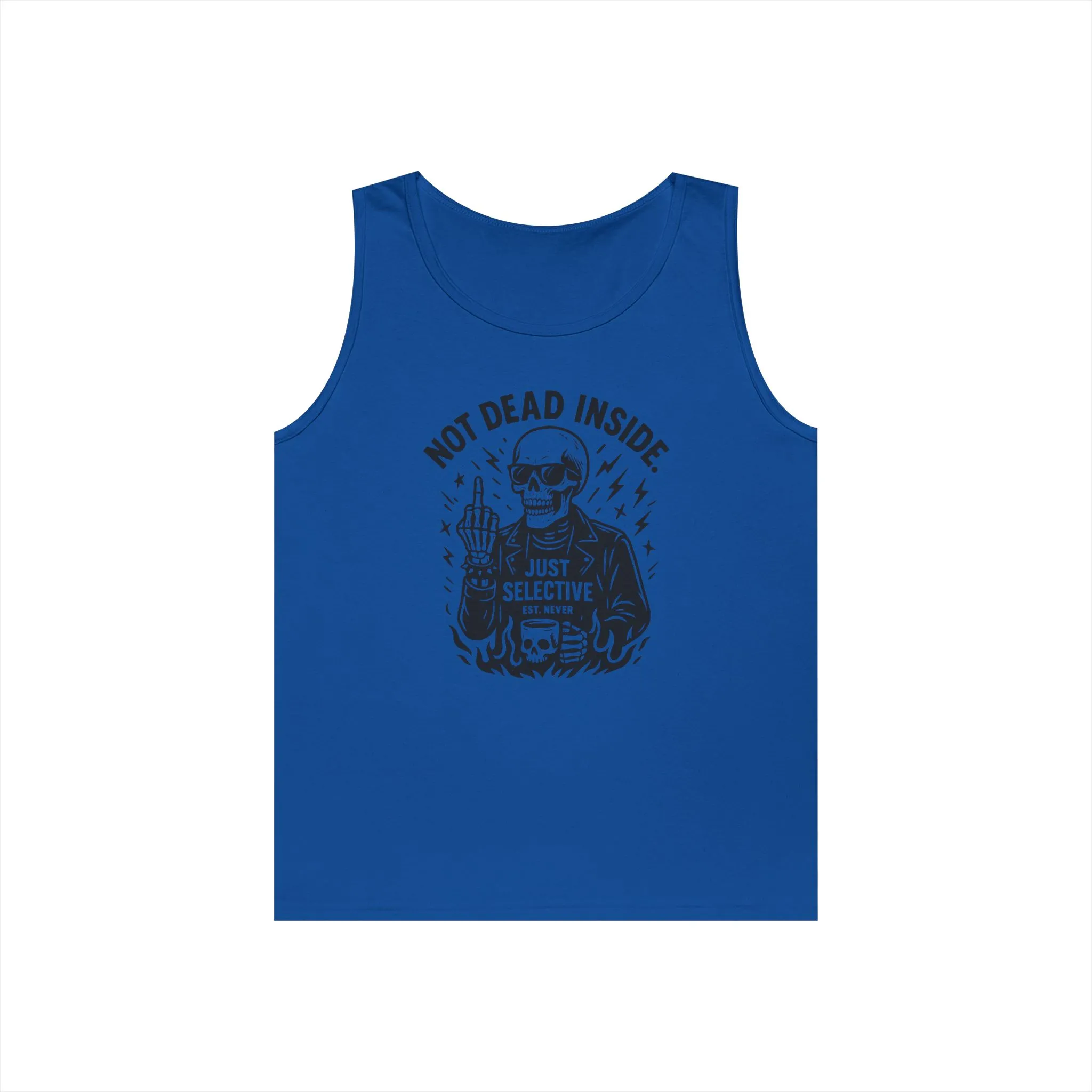 Mens Dark Humor Graphic Tank Top, Not Dead Inside, Funny Graphic Tee, Gifts for Him, Halloween, Occasions, Funny Skeleton Tee - Image 8