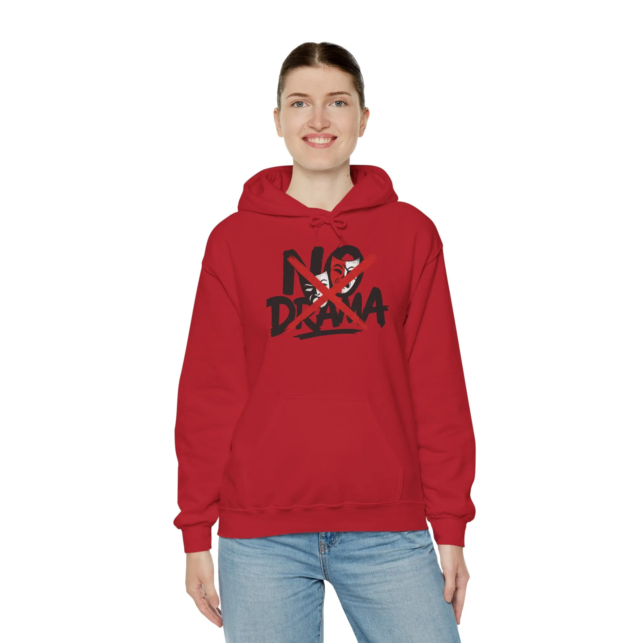 No Drama Womens Hooded Sweatshirt, Cozy Hoodie, Casual Gift, Relaxed Style, Everyday Wear, Funny Sweatshirt - Image 36
