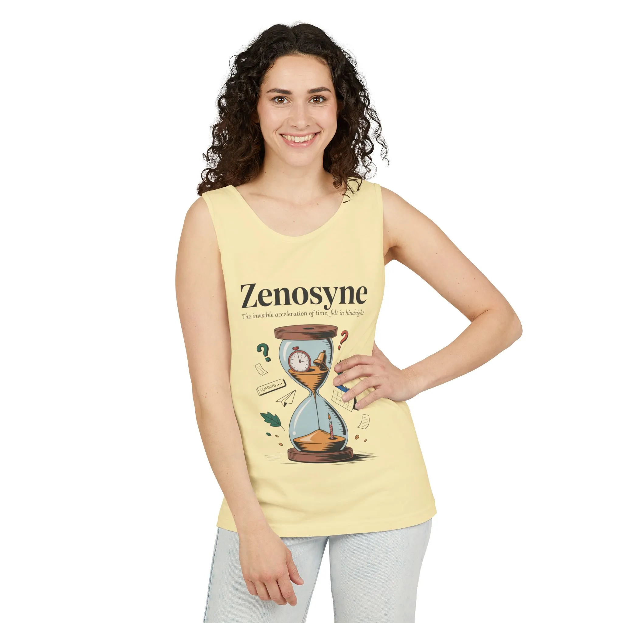 Zenosyne Tank Top, Unisex Garment-Dyed Tee, Time Awareness Gift, Casual Summer Wear, Philosophy Shirt, Unique Everyday Apparel - Image 22