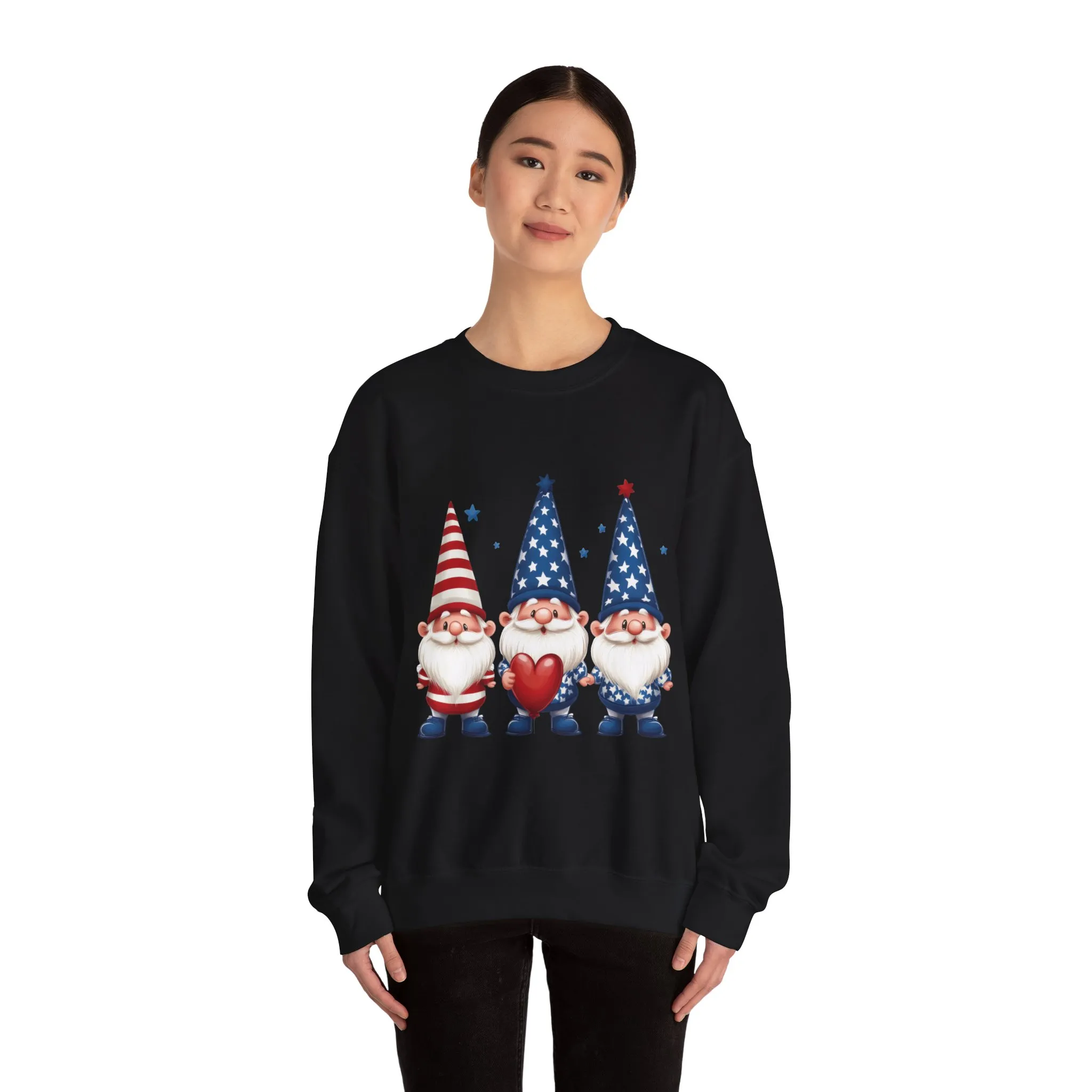 Patriotic Gnome Sweatshirt, Cozy Casual Wear for Independence Day, Gift for Gnome Lovers, 4th of July Apparel, All-Year Comfort - Image 26