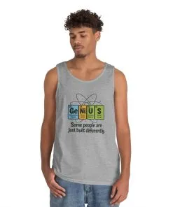 Funny Mens Genius Tank Top, Nerdy Humor Shirt, Periodic Table Shirt, Science Humor Tank, A Funny Gift for Science Lovers, Teachers