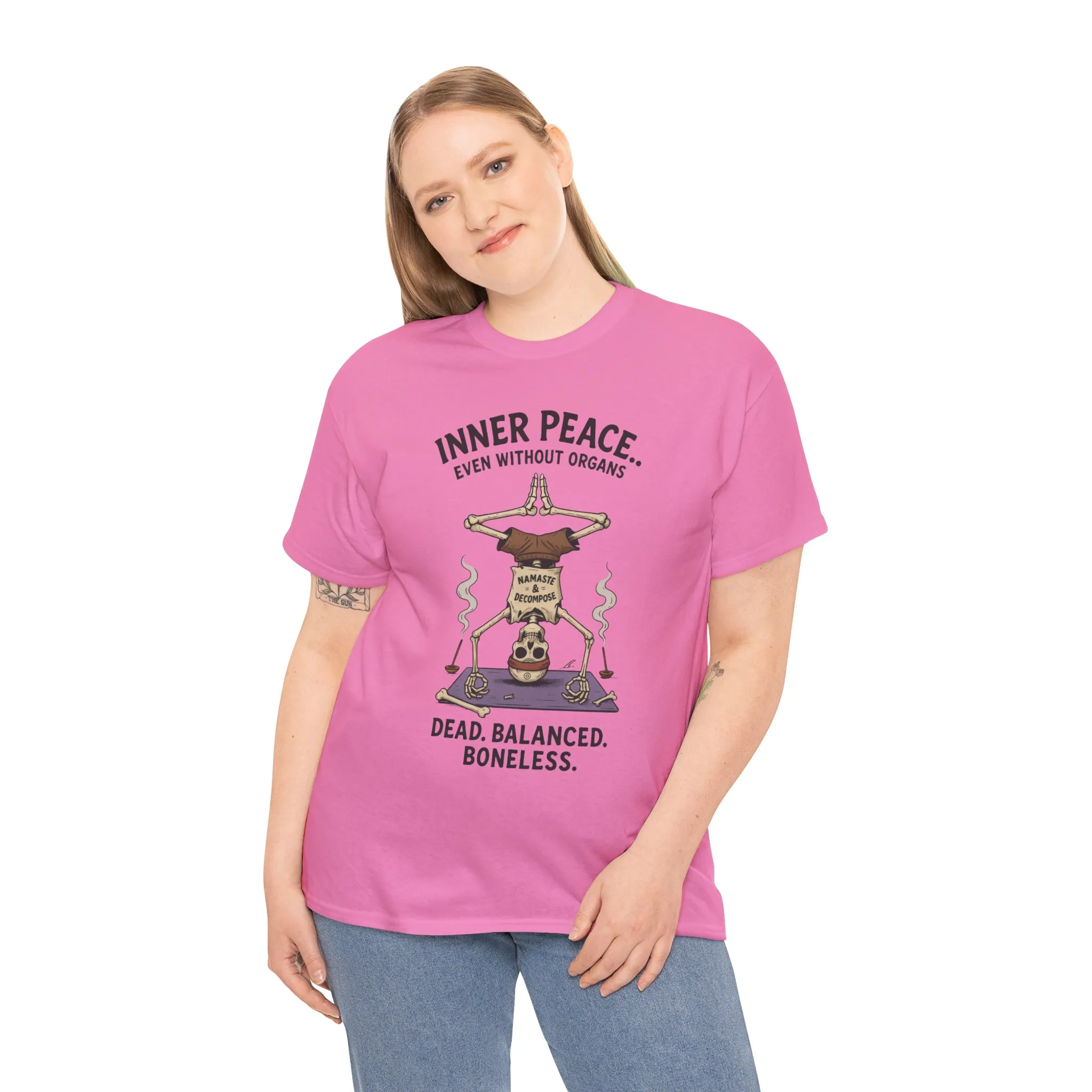 Inner Peace Skeleton Yoga Unisex Tee, Dark Humor Meditation Shirt, Gift for Mindfulness Lovers, Yoga Shirt, Peaceful Vibes - Image 36