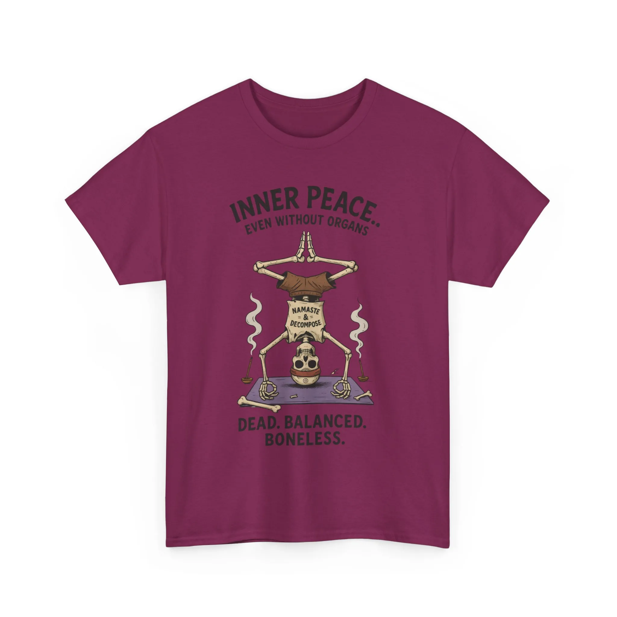 Inner Peace Skeleton Yoga Unisex Tee, Dark Humor Meditation Shirt, Gift for Mindfulness Lovers, Yoga Shirt, Peaceful Vibes - Image 23
