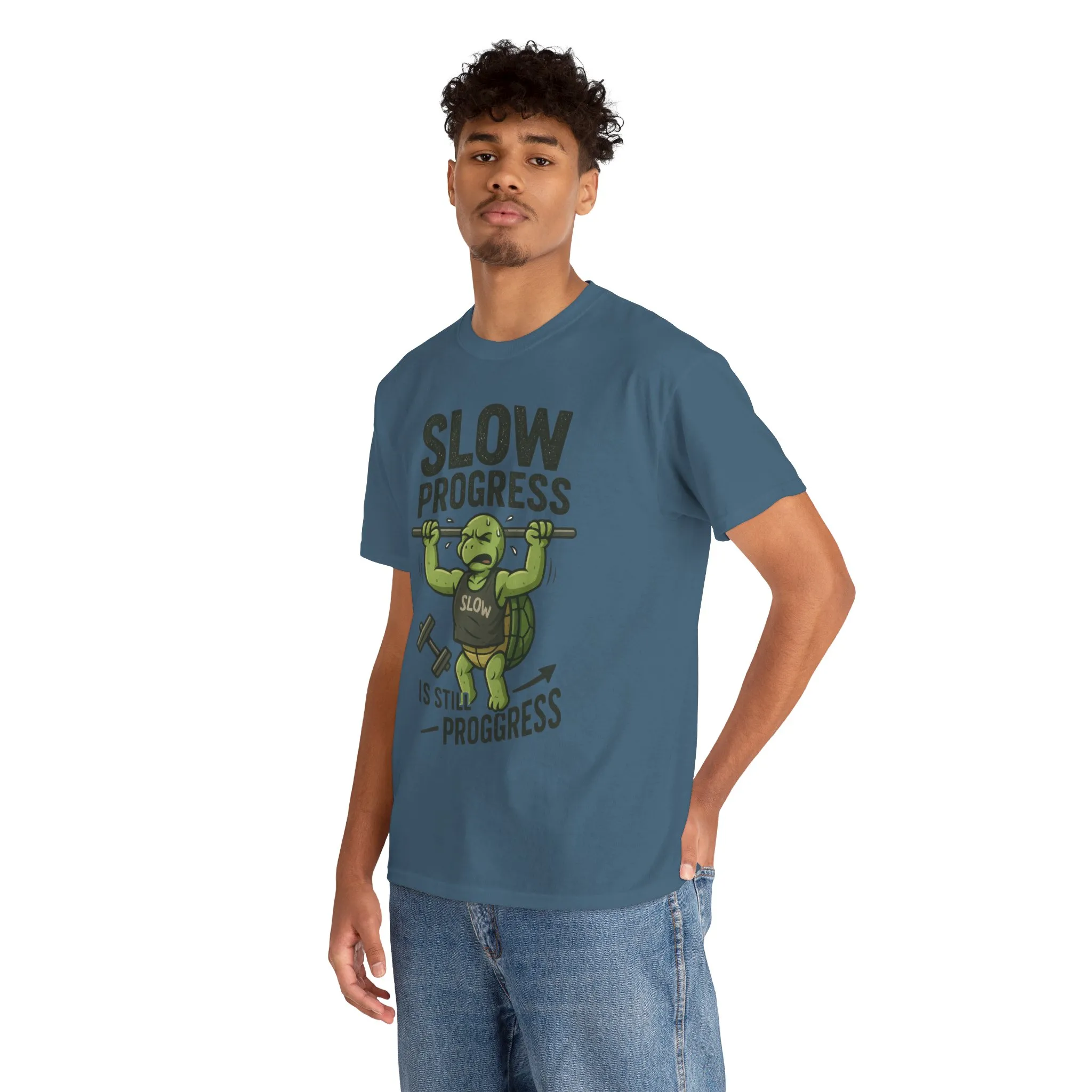 Slow Progress Gym Shirt, Funny Turtle Workout Tee for Men, Motivational Fitness Gift, Humor T-Shirt, Unisex Activewear, Workout Gift - Image 21
