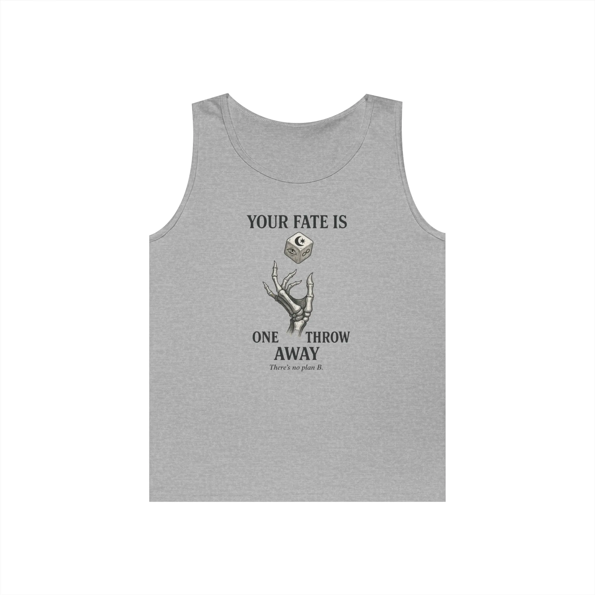 Your Fate Mens Tank Top, Skeleton Dice Graphic Tank, Trendy Gift for Gamers, Gambling Tee, Unique Quote Apparel, Workout Tank, Fitness Shirt - Image 5