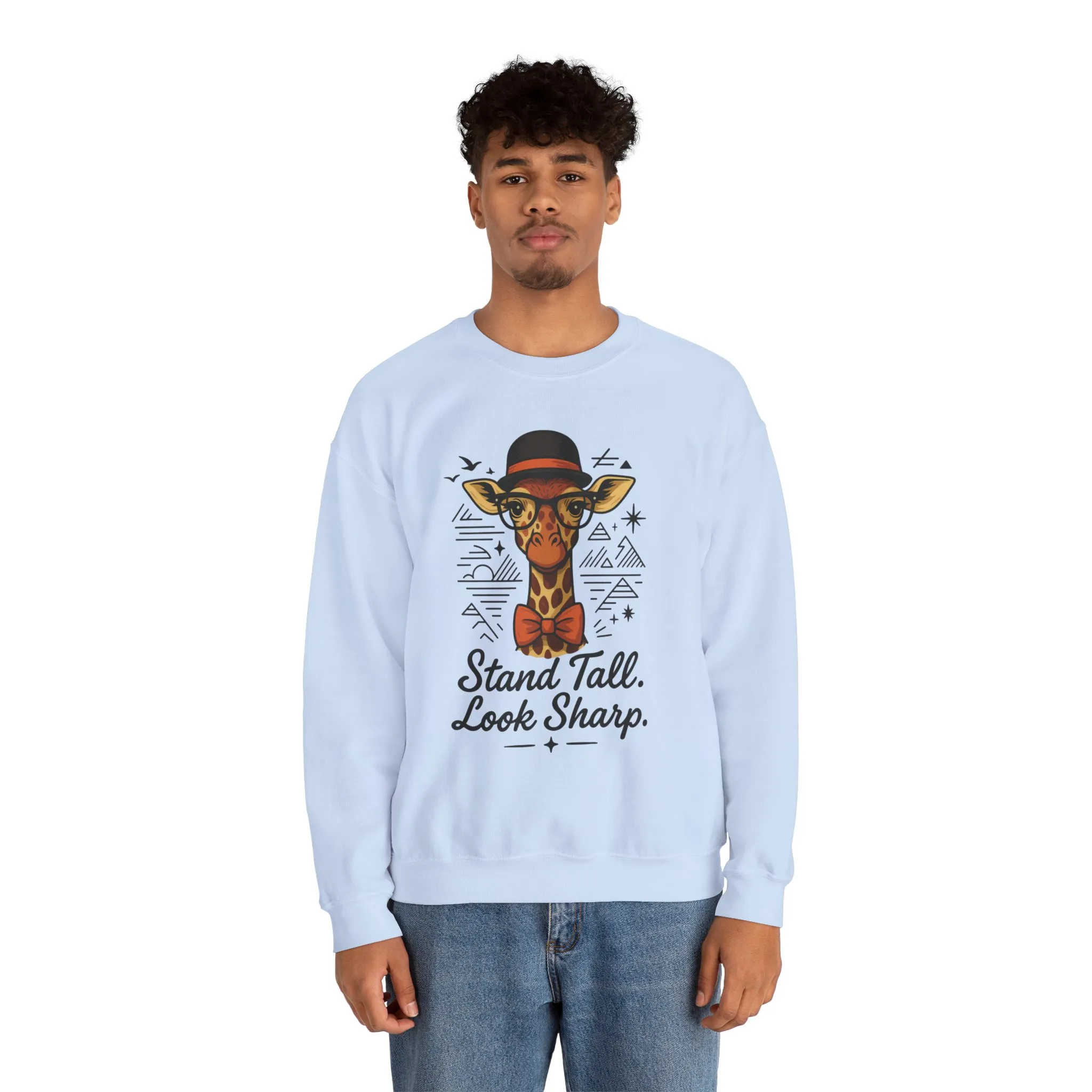 Stylish Giraffe Sweatshirt - Stand Tall, Look Sharp, Unisex Sweater for Animal Lovers, Cozy Gift, Fun Fashion for All Seasons - Image 41