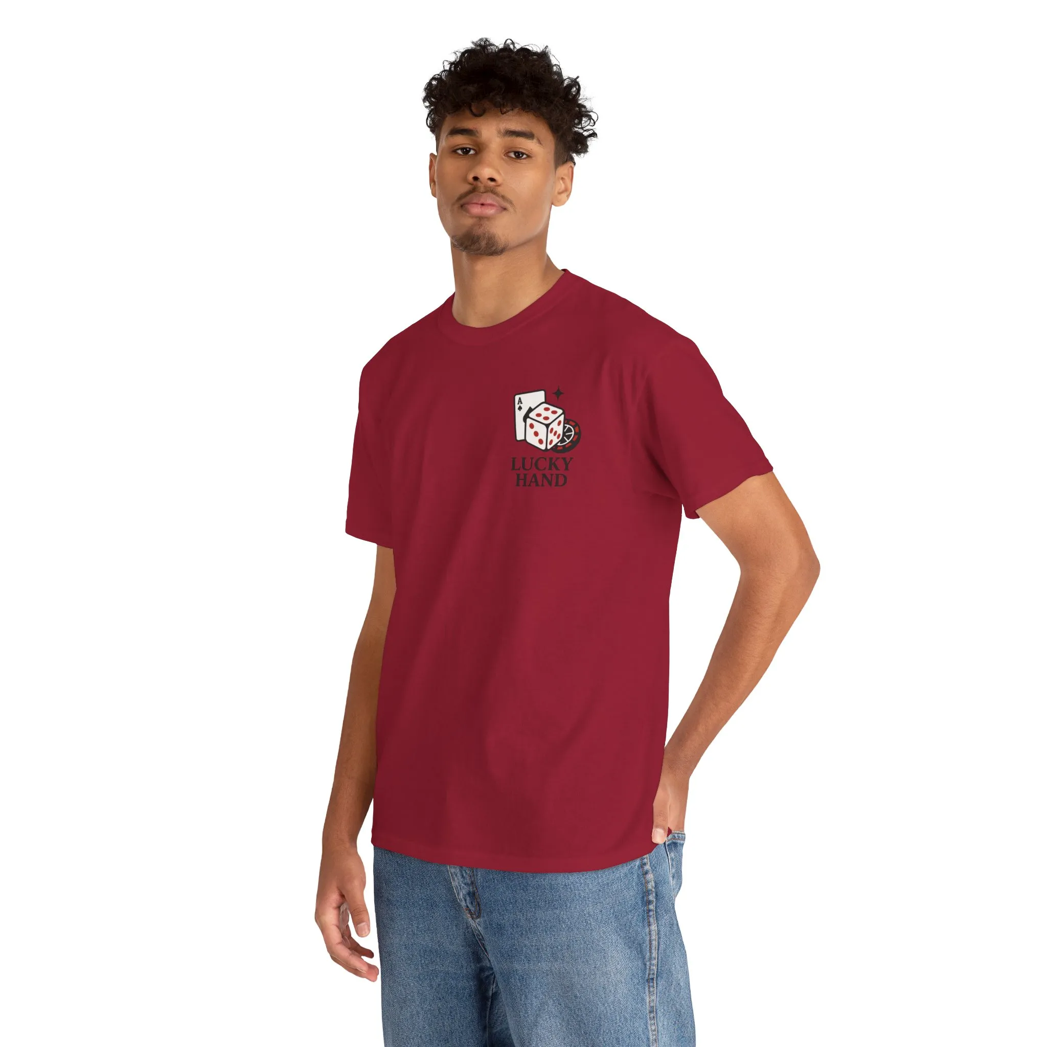 Lucky Hand Unisex Heavy Cotton Tee, Casino T-Shirt, Gambler Gift, Gambling Humor Tee, Playful Gaming Apparel, Lucky Shirt, Slot Machine Tee - Image 47