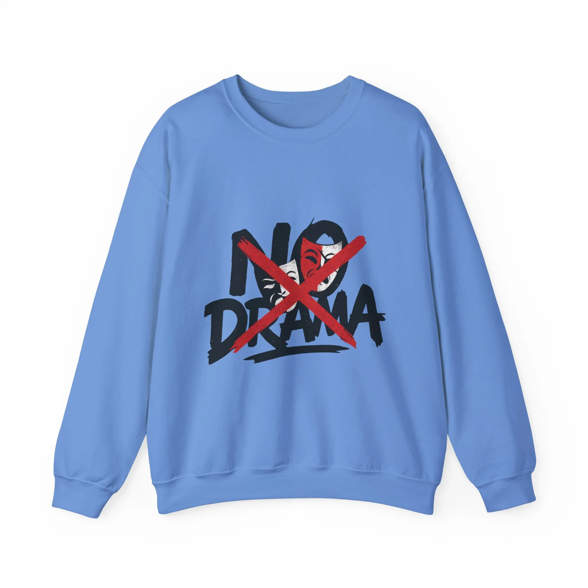 No Drama Mens Crewneck Sweatshirt, Casual Everyday Wear, Gift for Friends, Relaxed Vibes, Comfortable Fashion - Image 22