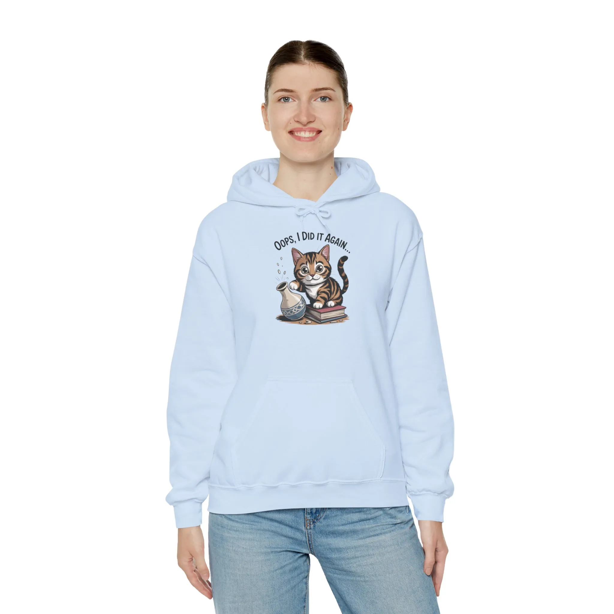 Cat Lover's Hoodie: Oops, I Did It Again, Funny Sweatshirt, Gifts for Animal Lovers, Cozy Hooded Sweatshirt, Pet Owner Apparel, Cute [...] - Image 48