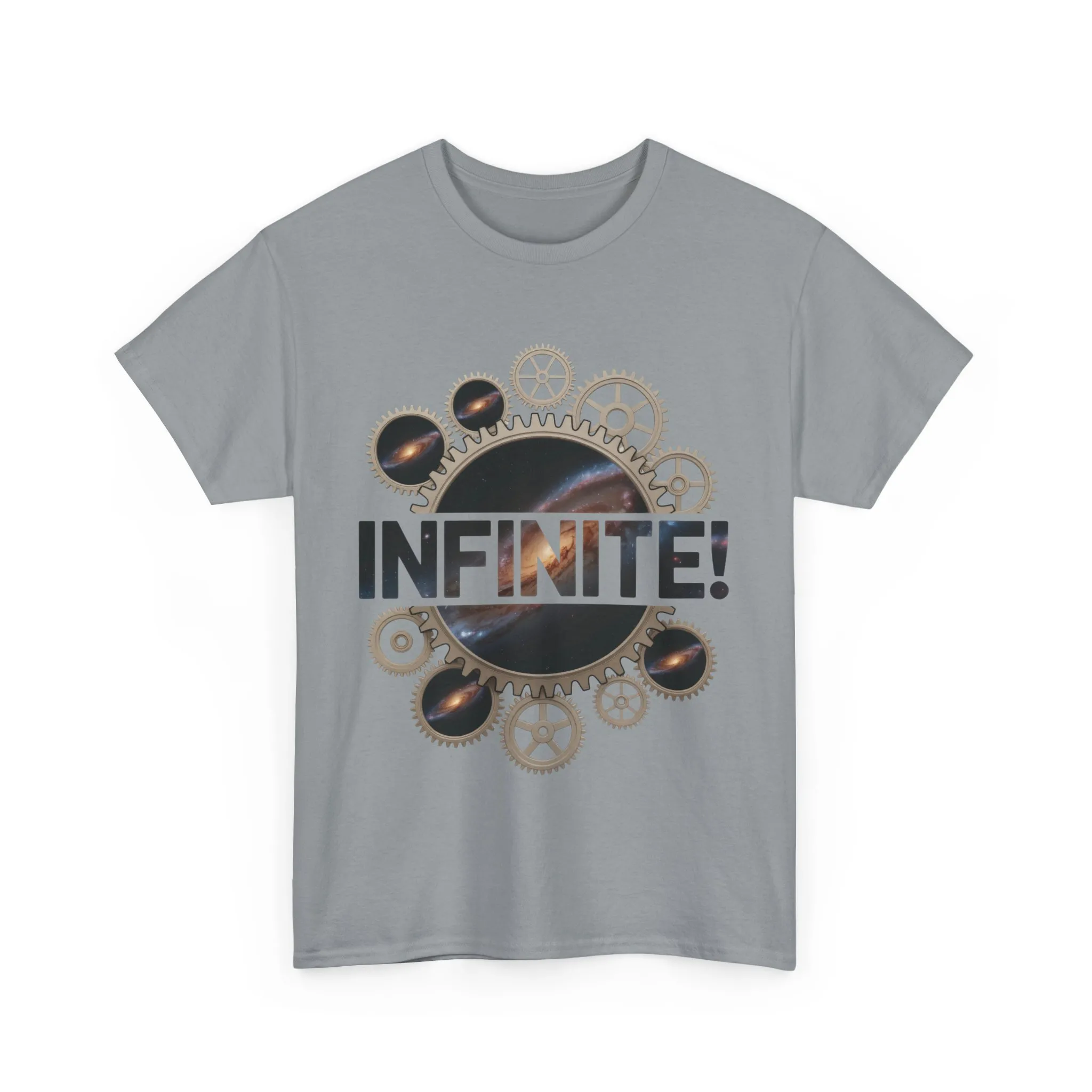 Steampunk Space Gears T-Shirt, Unisex Infinite Universe Graphic Tee, Cosmic Mechanical Design Tee for Sci-Fi & Engineering Lovers - Image 2