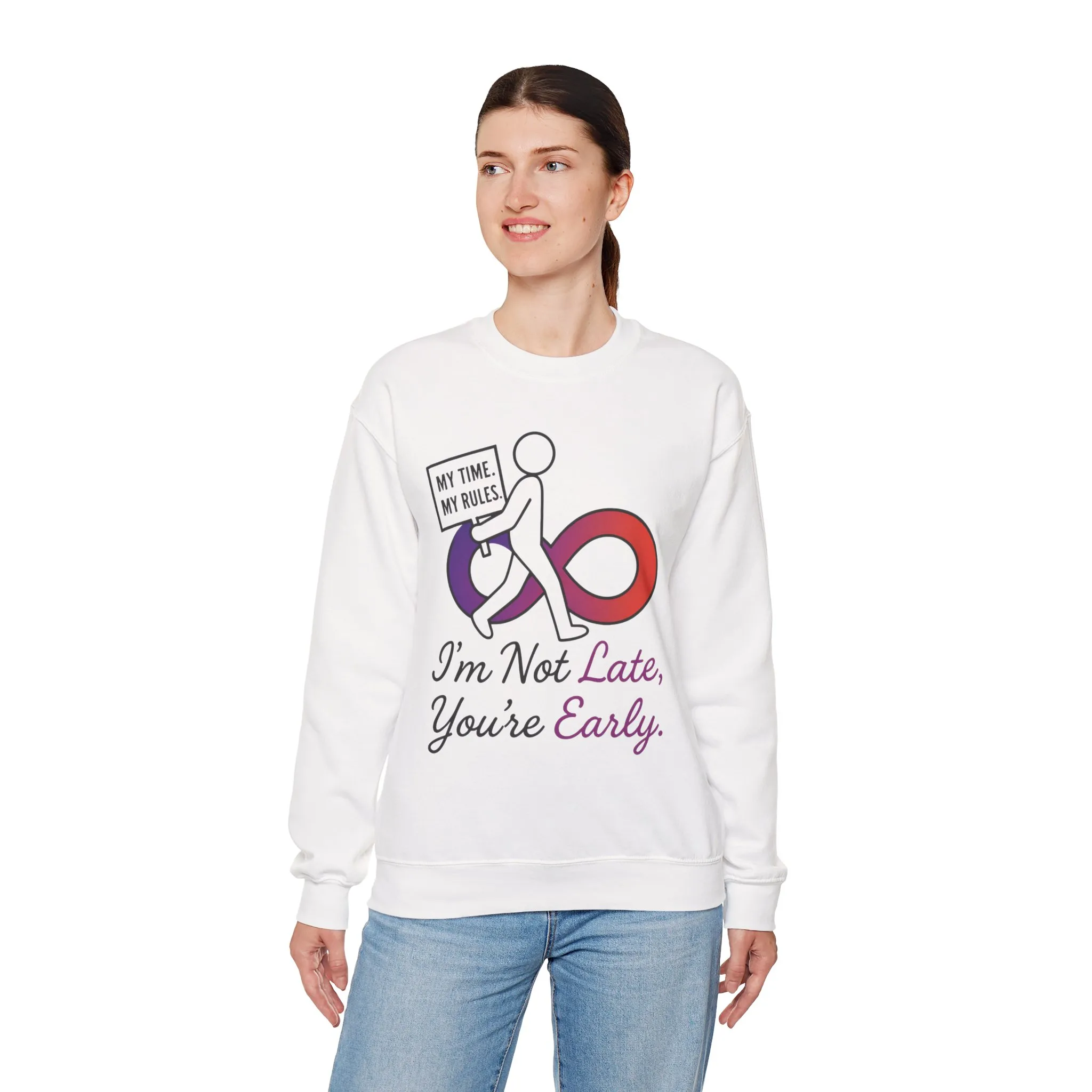 My Time, My Rules Funny Crewneck Sweatshirt, Womens Pullover, Gift for Her, Birthdays, Humor Clothing, Casual Style - Image 3