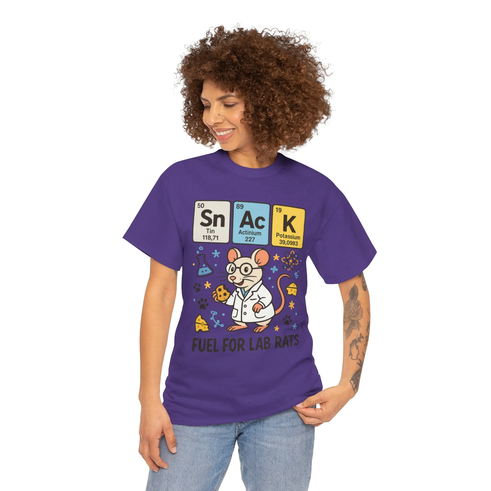 Funny Womens Science T-Shirt,Periodic Table Tee, Fuel for Lab Rats Nerdy Shirt, Gifts for STEM Lovers, Quirky Science Apparel - Image 23