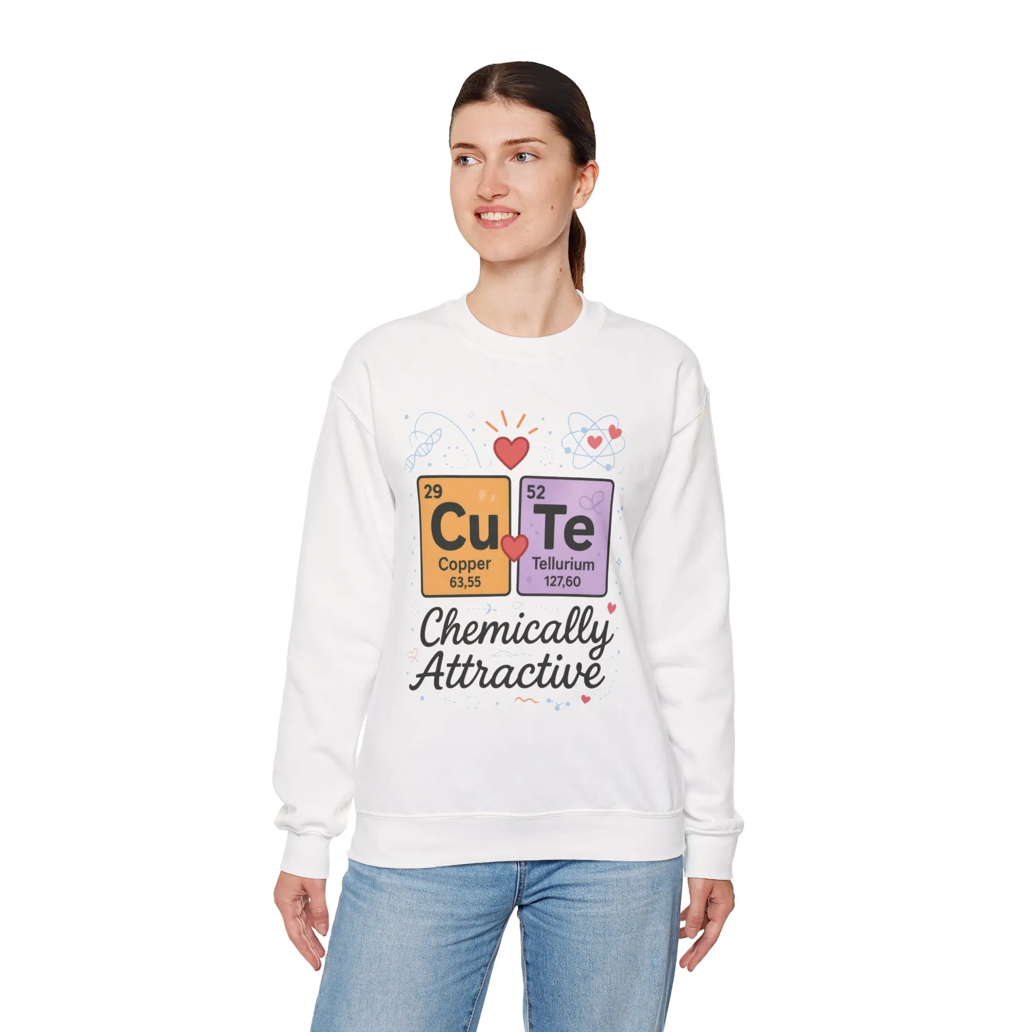 Cute Chemistry Sweatshirt for Women, Periodic Table Sweatshirt, Chemistry Gift for Her, Gift for Science Lovers, Valentine's Day Sweatshirt - Image 6
