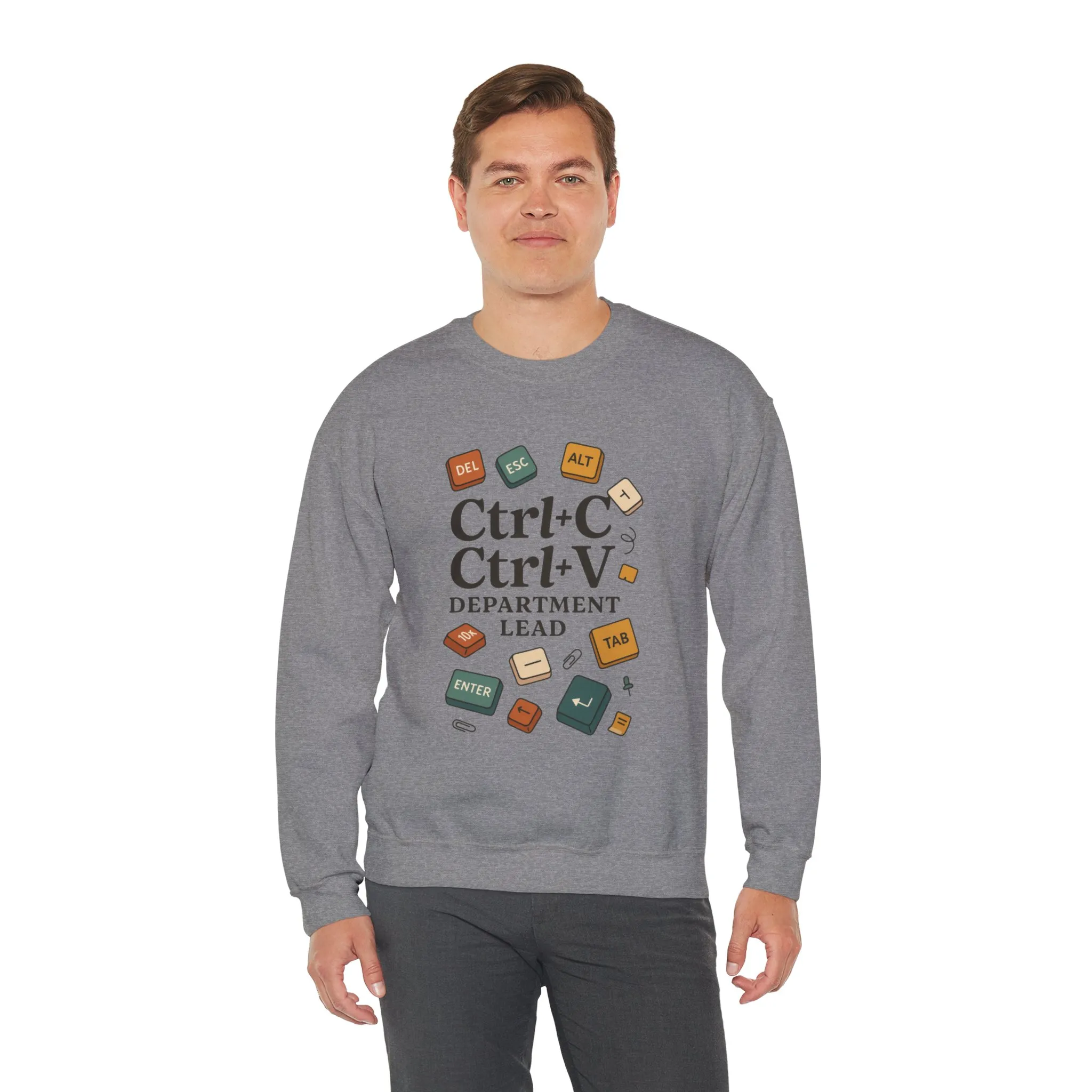 Funny Ctrl+C Ctrl+V Department Lead Sweatshirt, Unisex Crewneck, Gift for Tech Lovers, Office Humor, Cozy Casual Wear, Gift for a Coworker - Image 11