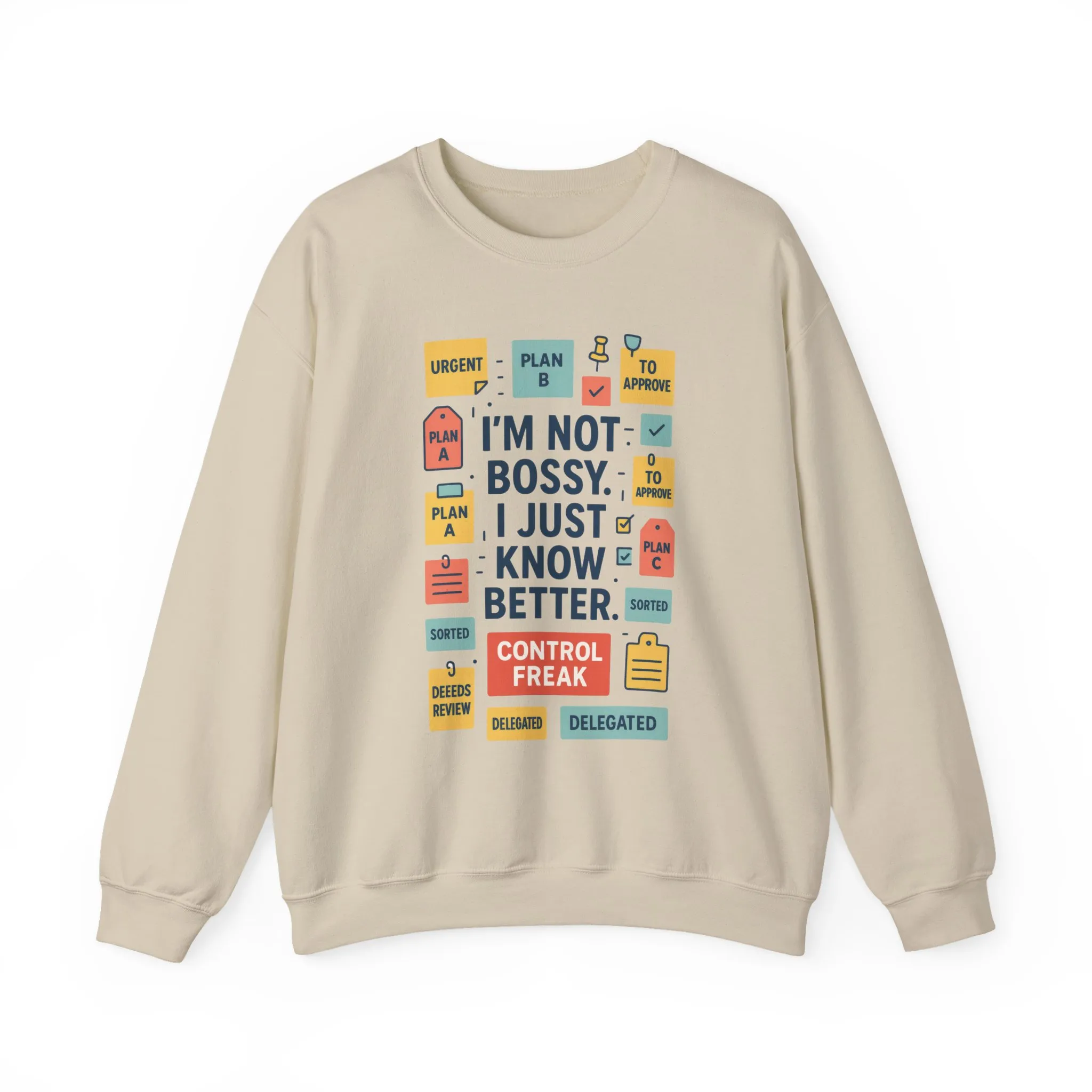 Funny Mens Control Freak Sweatshirt, Sarcastic Crewneck Gift for Him, Perfect Gift for Bossy Friends - Image 10